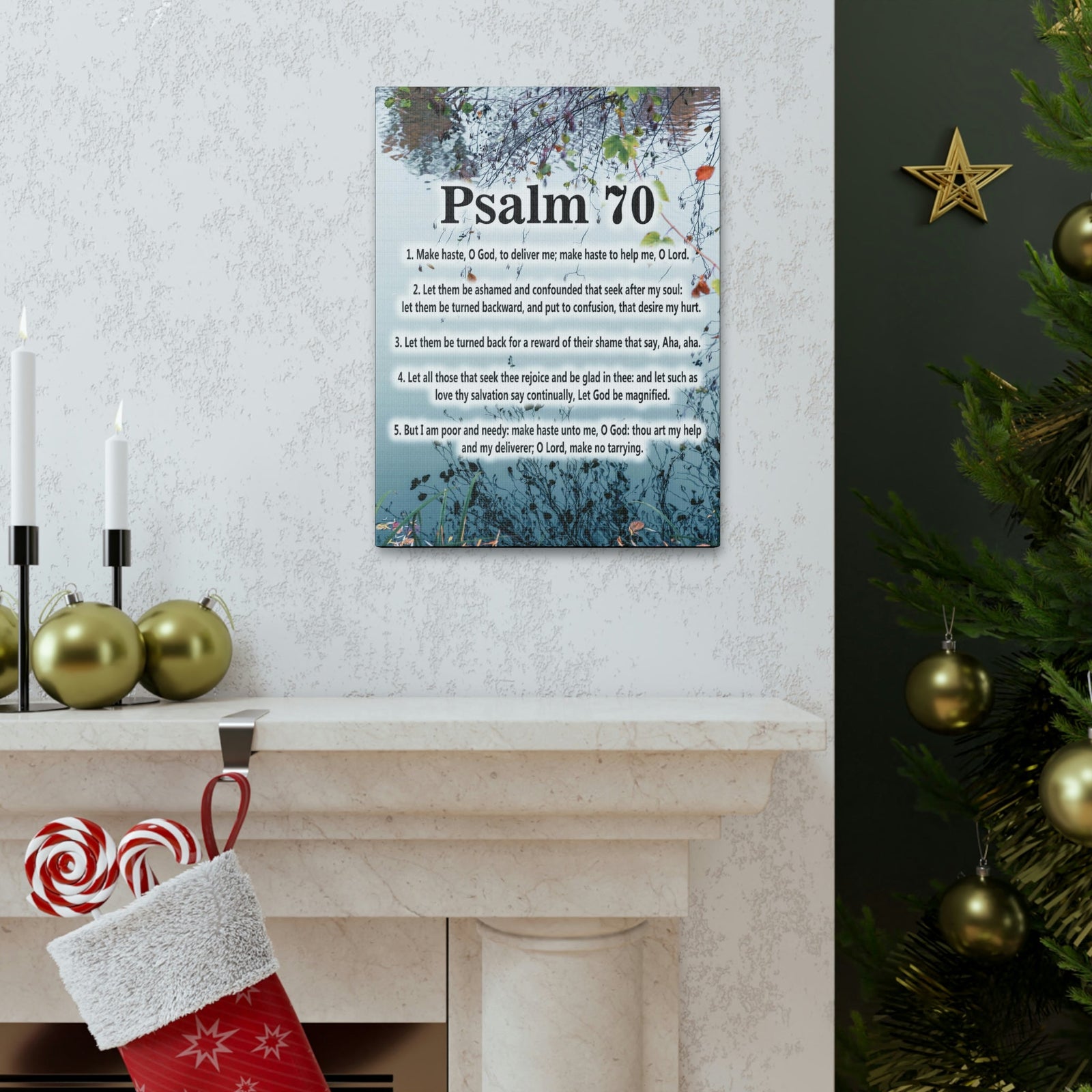 Scripture Walls Make Haste Psalm 70:1 Christian Wall Art Bible Verse Print Ready to Hang Unframed-Express Your Love Gifts