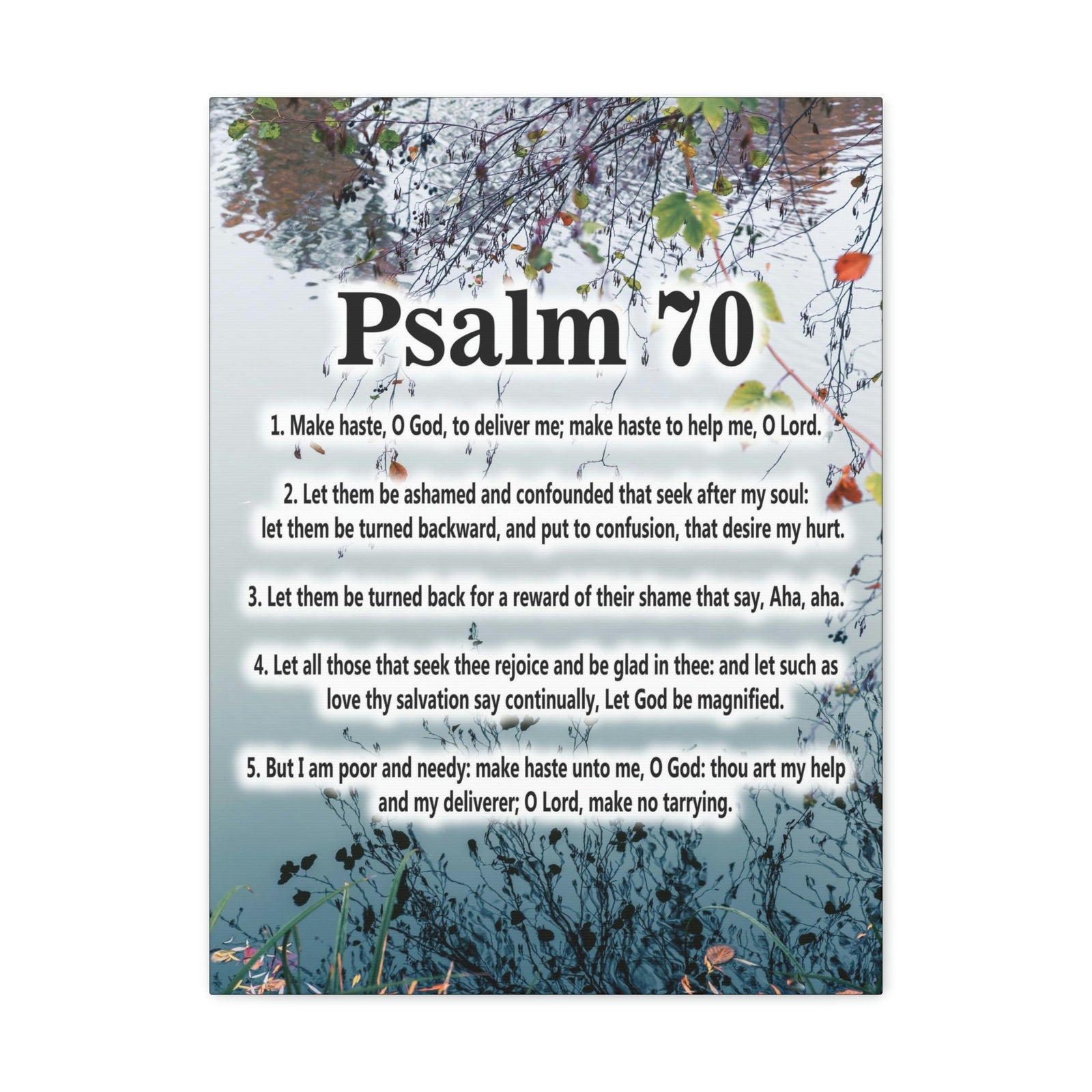 Scripture Walls Make Haste Psalm 70:1 Christian Wall Art Bible Verse Print Ready to Hang Unframed-Express Your Love Gifts