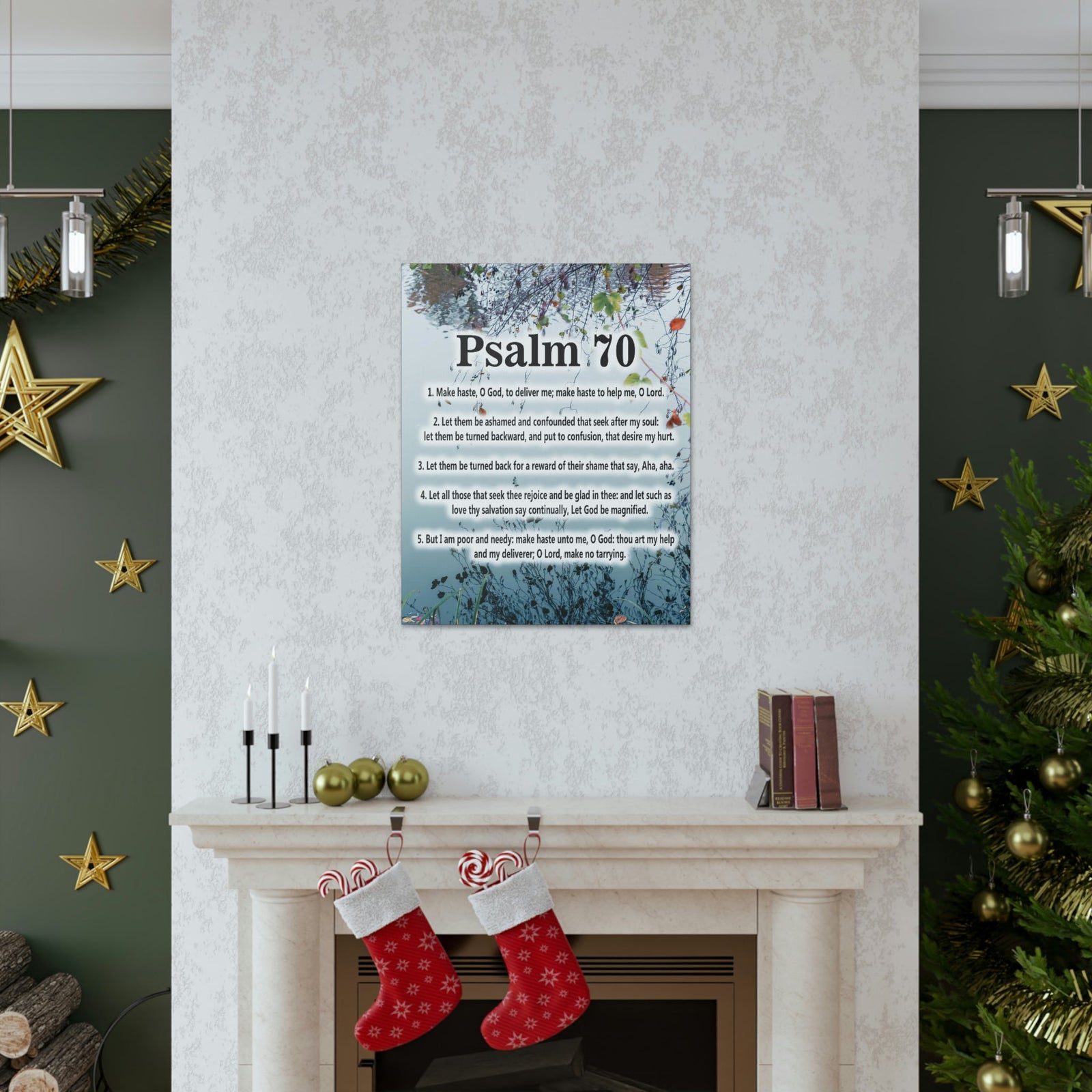 Scripture Walls Make Haste Psalm 70:1 Christian Wall Art Bible Verse Print Ready to Hang Unframed-Express Your Love Gifts
