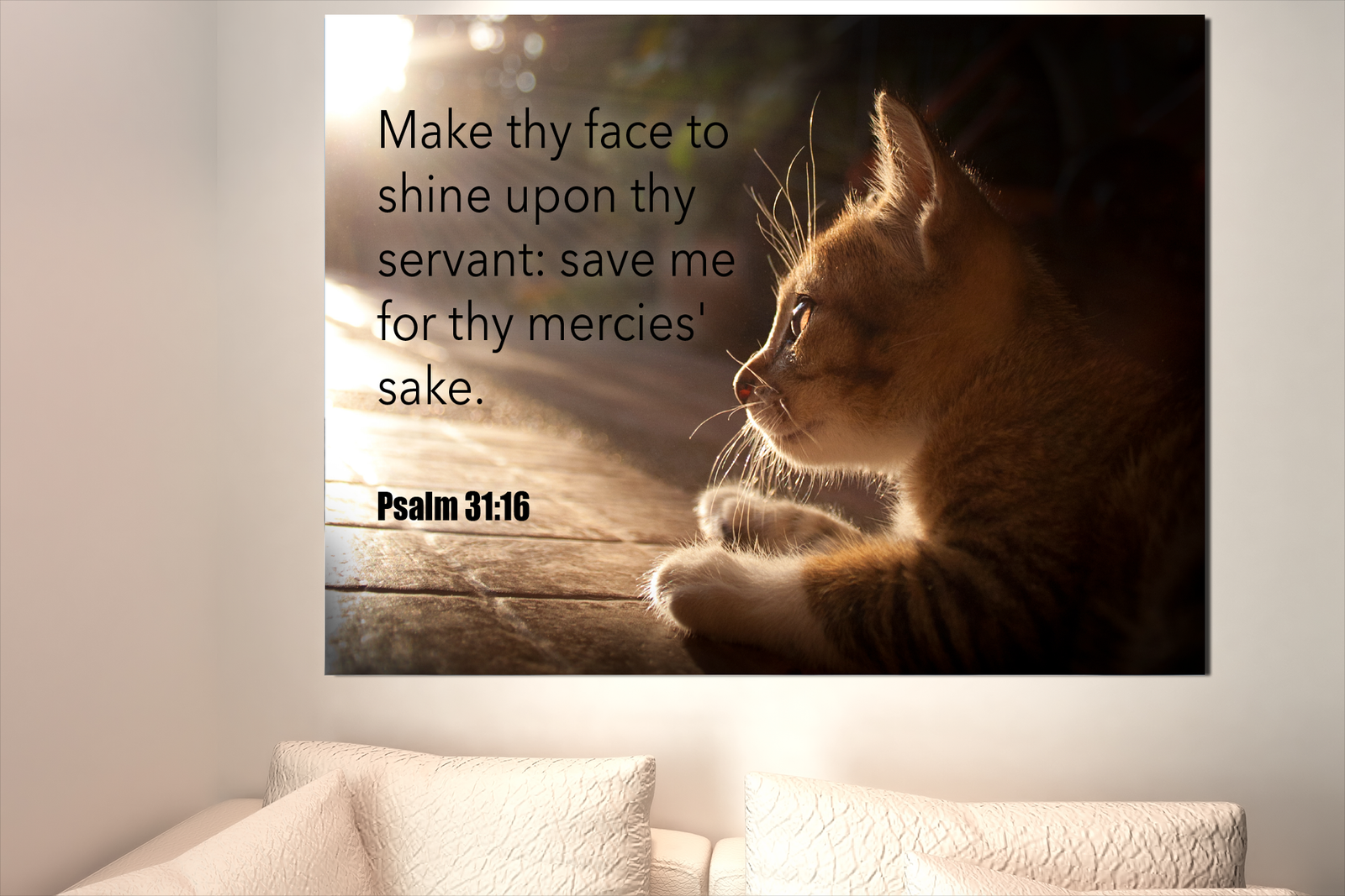 Scripture Walls Make Thy Face Psalm 31:16 Bible Verse Canvas Christian Wall Art Ready to Hang Unframed-Express Your Love Gifts