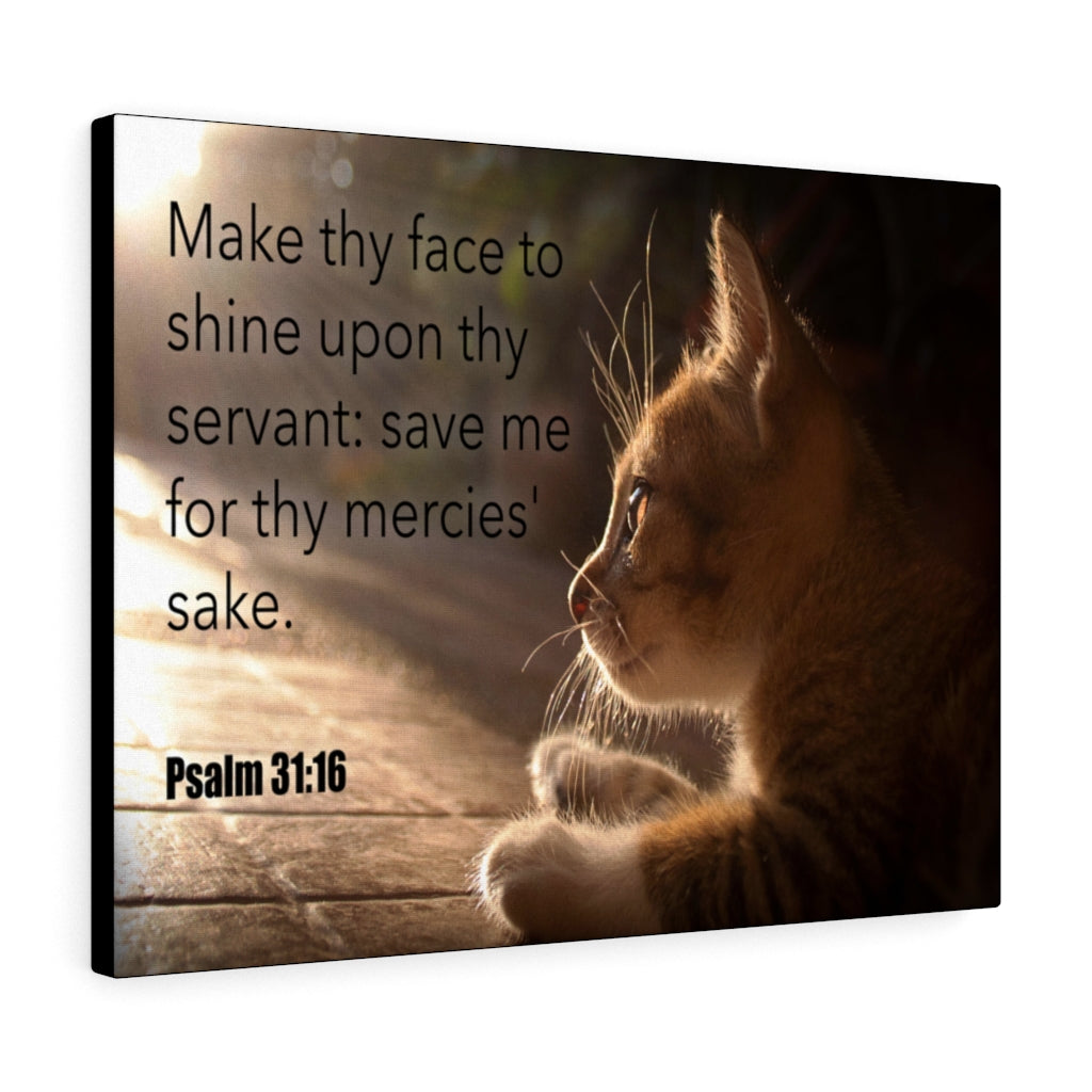 Scripture Walls Make Thy Face Psalm 31:16 Bible Verse Canvas Christian Wall Art Ready to Hang Unframed-Express Your Love Gifts