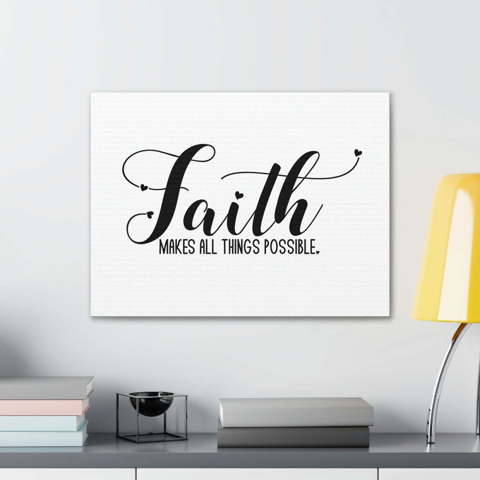 Scripture Walls Makes All Things Possible Mark 9:23 White Christian Wall Art Bible Verse Print Ready to Hang Unframed-Express Your Love Gifts