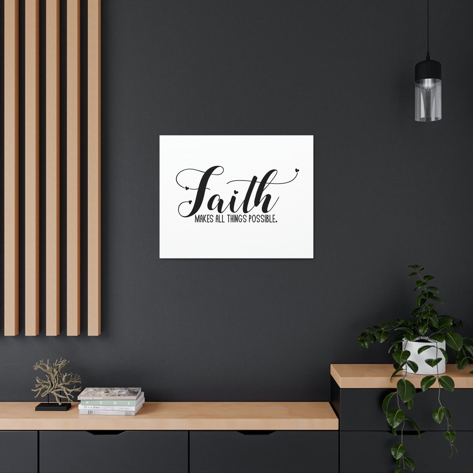 Scripture Walls Makes All Things Possible Mark 9:23 White Christian Wall Art Bible Verse Print Ready to Hang Unframed-Express Your Love Gifts