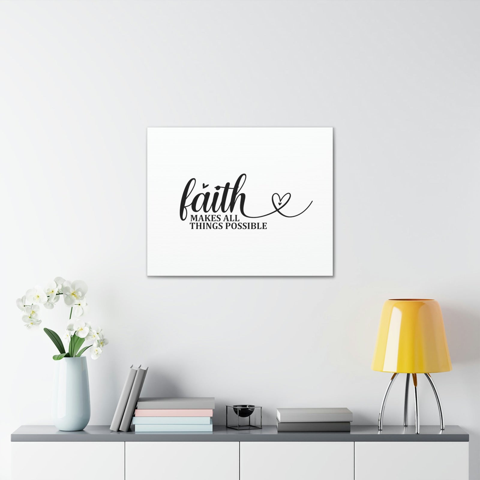 Scripture Walls Makes All Things Possible Matthew 19:26 Heart Christian Wall Art Bible Verse Print Ready to Hang Unframed-Express Your Love Gifts