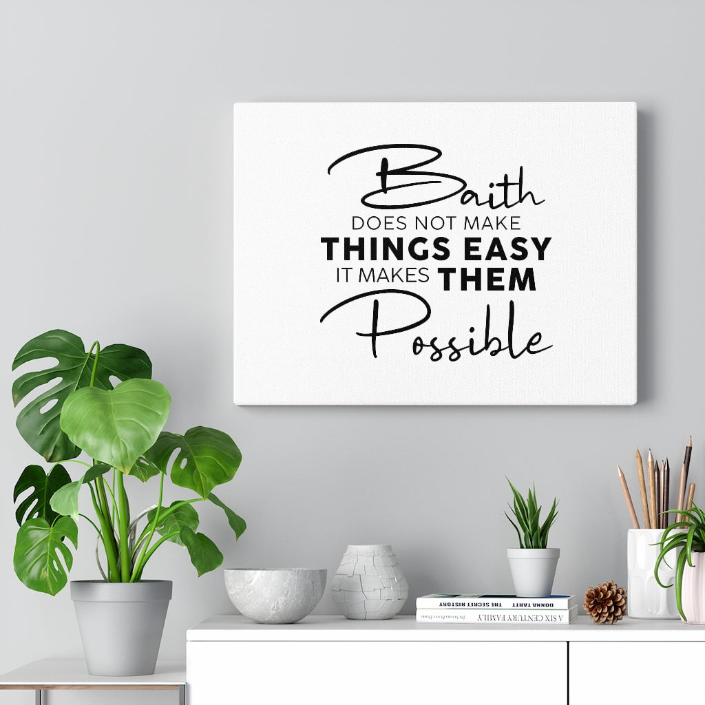 Scripture Walls Makes Them Possible Bible Verse Canvas Christian Wall Art Ready to Hang Unframed-Express Your Love Gifts