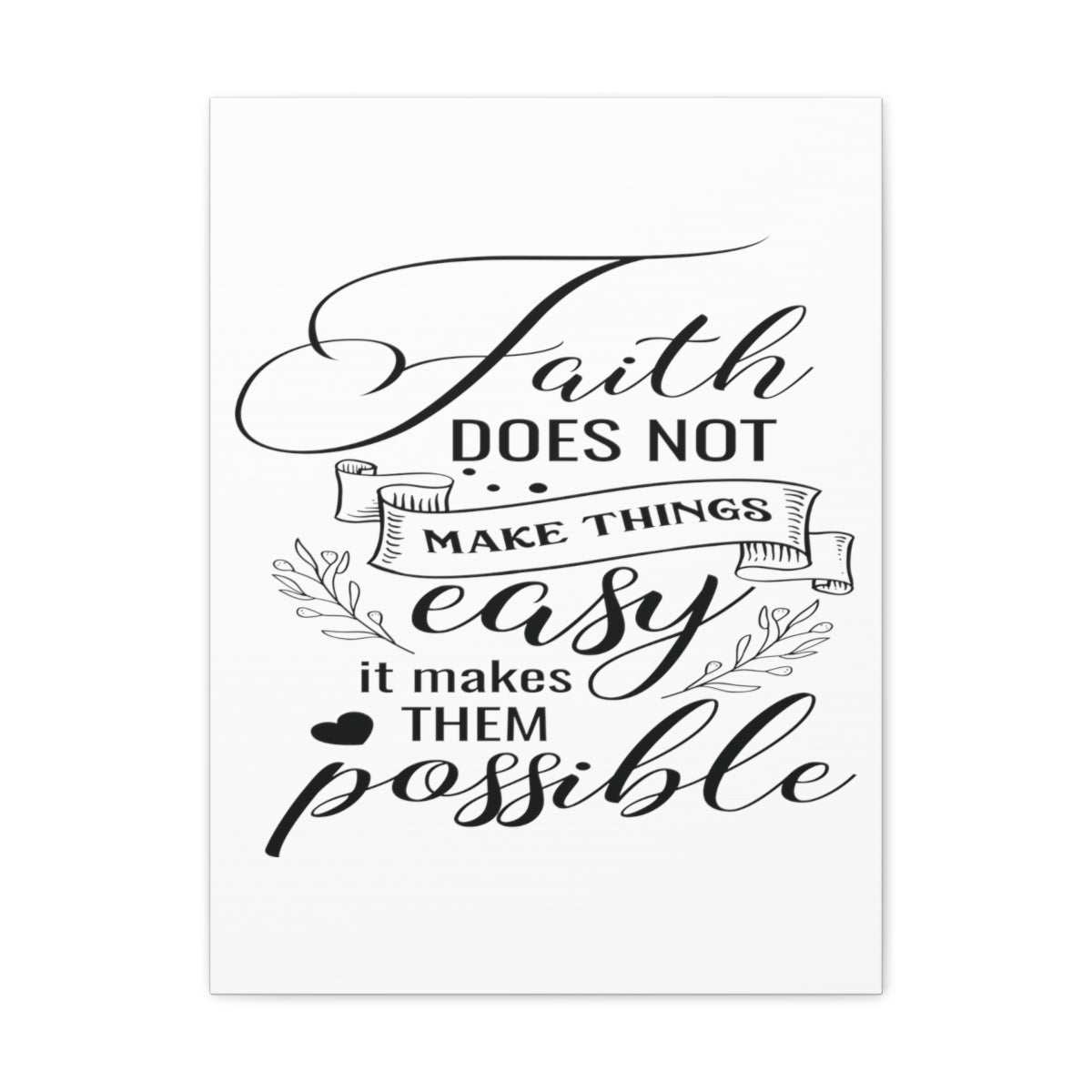 Scripture Walls Makes Them Possible Luke 1:37 Christian Wall Art Print Ready to Hang Unframed-Express Your Love Gifts