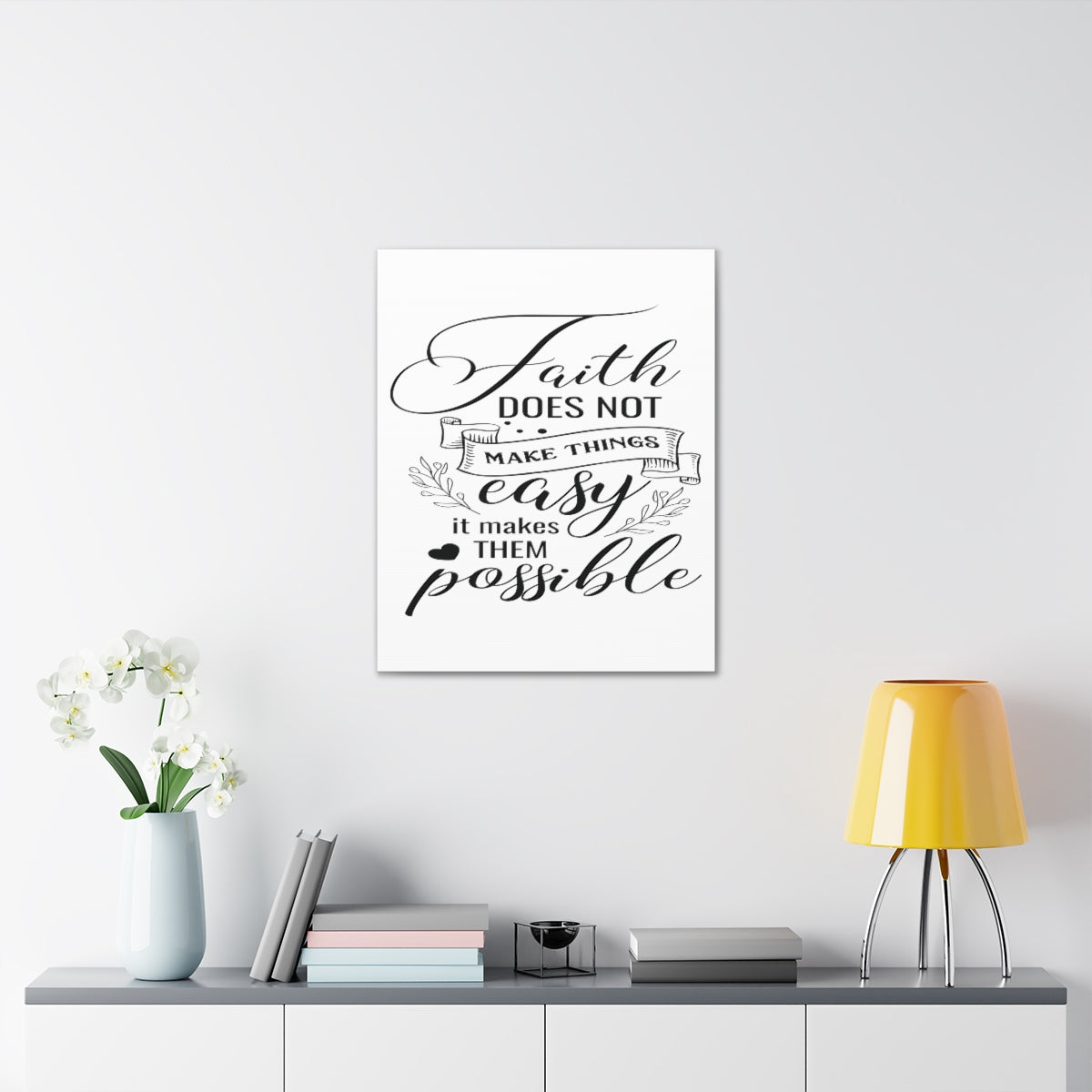 Scripture Walls Makes Them Possible Luke 1:37 Christian Wall Art Print Ready to Hang Unframed-Express Your Love Gifts