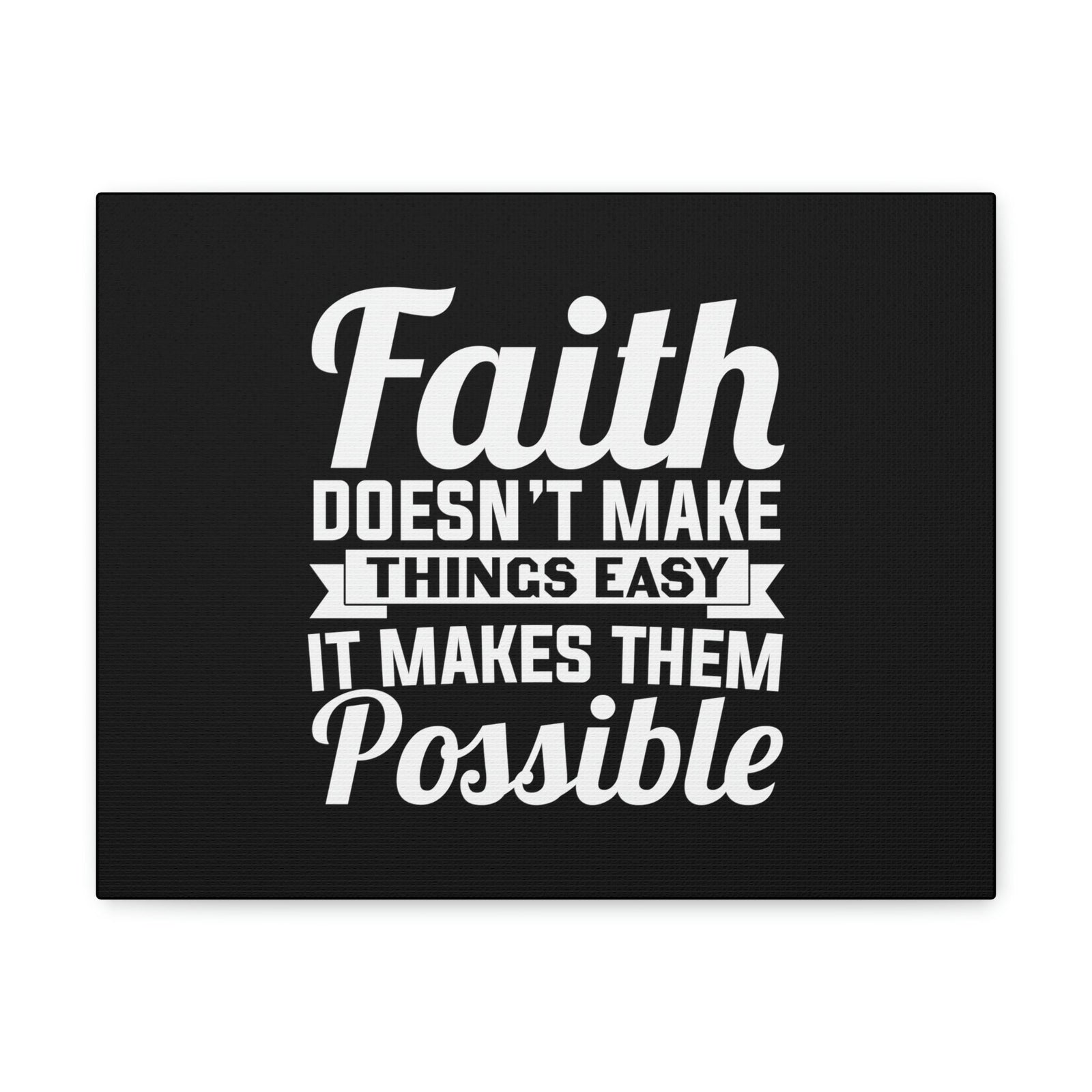 Scripture Walls Makes Them Possible Mark 9:23 White Banner Christian Wall Art Bible Verse Print Ready to Hang Unframed-Express Your Love Gifts