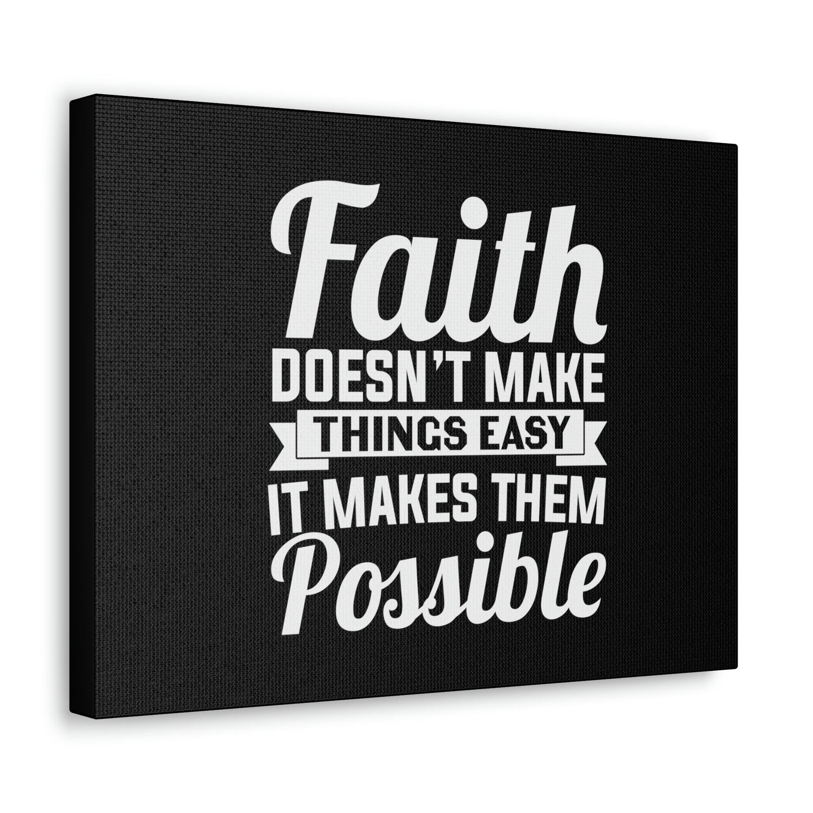 Scripture Walls Makes Them Possible Mark 9:23 White Banner Christian Wall Art Bible Verse Print Ready to Hang Unframed-Express Your Love Gifts