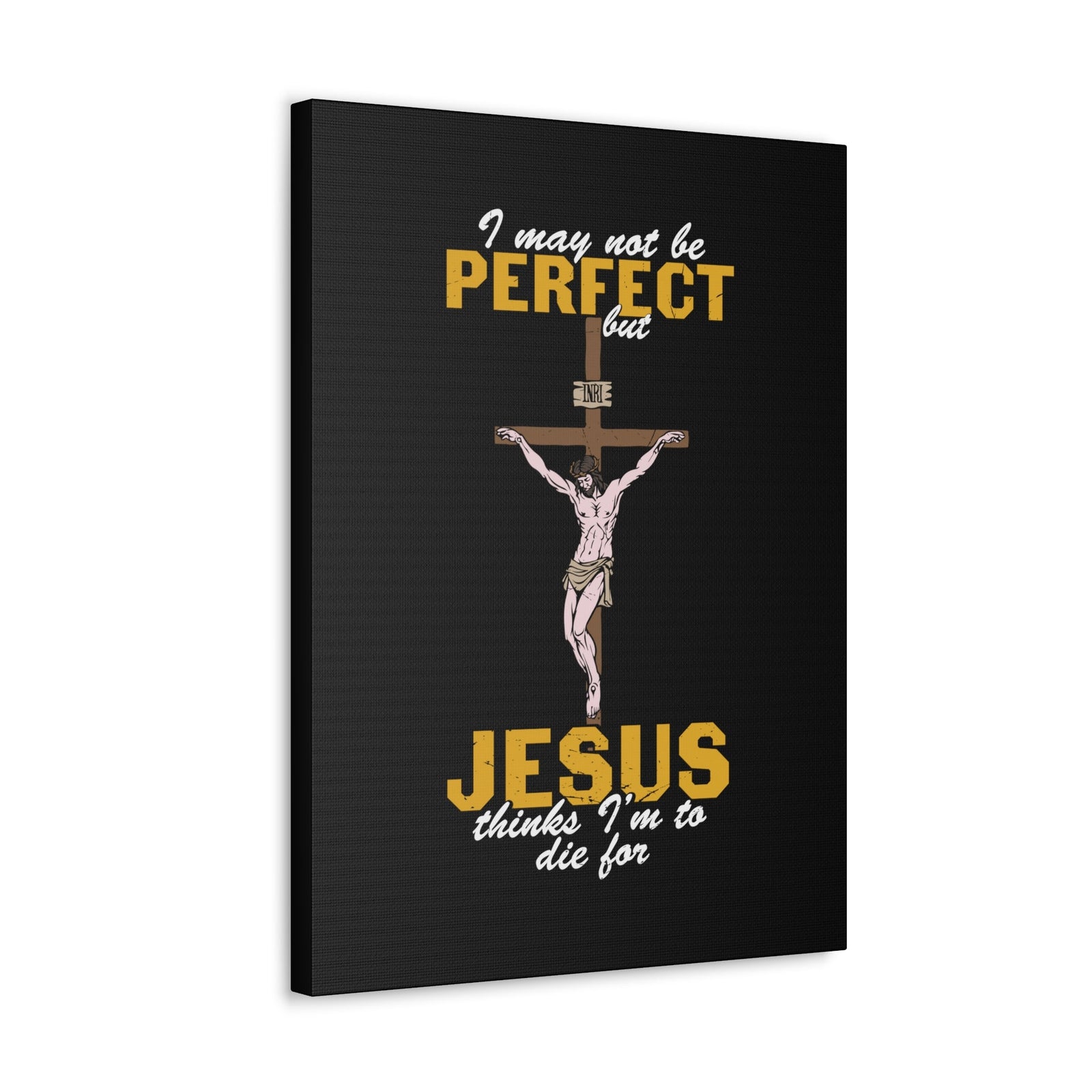 Scripture Walls May Not Be Perfect Romans 10:9 Christian Wall Art Bible Verse Print Ready to Hang Unframed-Express Your Love Gifts