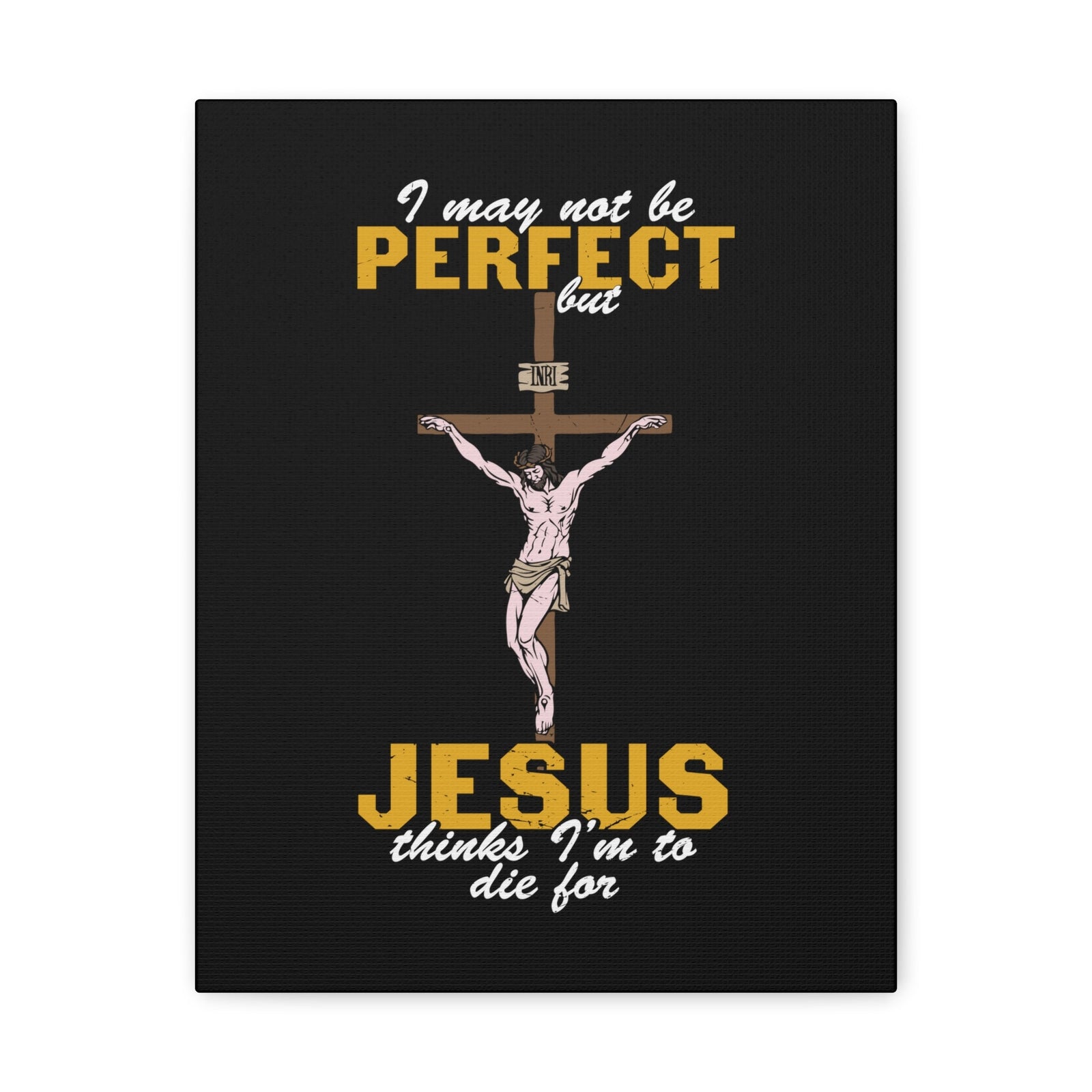 Scripture Walls May Not Be Perfect Romans 10:9 Christian Wall Art Bible Verse Print Ready to Hang Unframed-Express Your Love Gifts