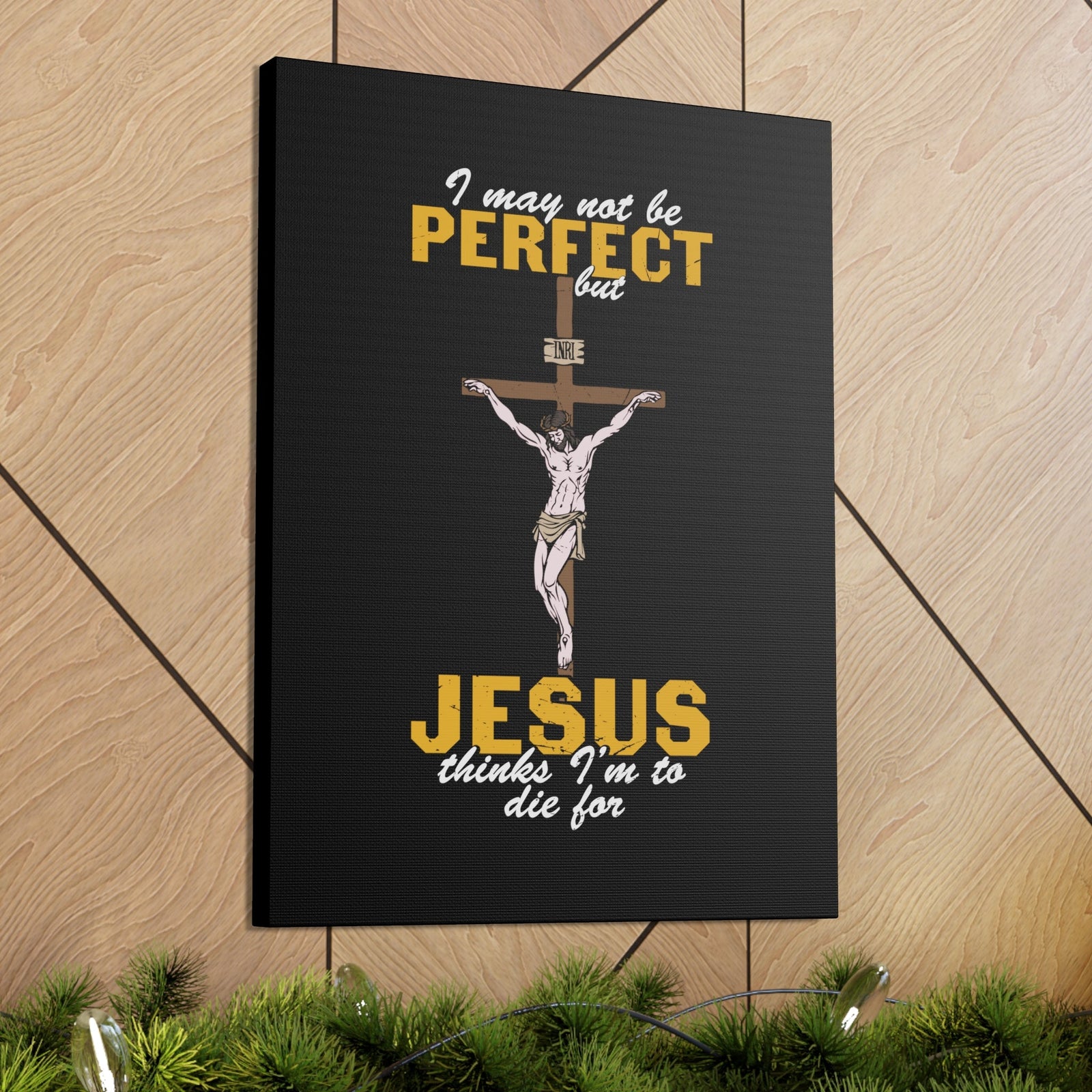 Scripture Walls May Not Be Perfect Romans 10:9 Christian Wall Art Bible Verse Print Ready to Hang Unframed-Express Your Love Gifts