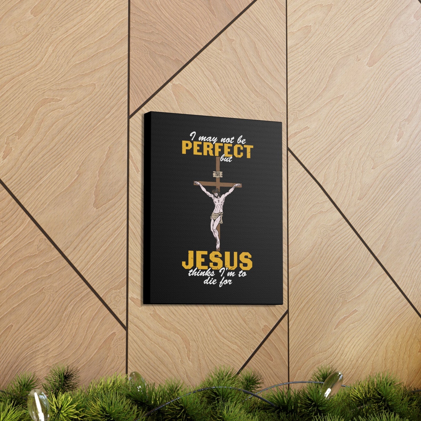 Scripture Walls May Not Be Perfect Romans 10:9 Christian Wall Art Bible Verse Print Ready to Hang Unframed-Express Your Love Gifts