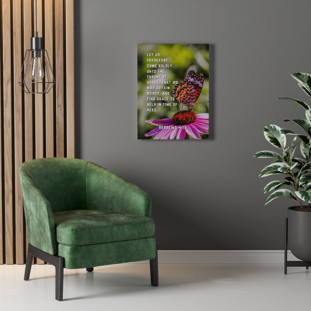 Scripture Walls May Obtain Mercy Hebrews 4:16 Bible Verse Canvas Christian Wall Art Ready to Hang Unframed-Express Your Love Gifts