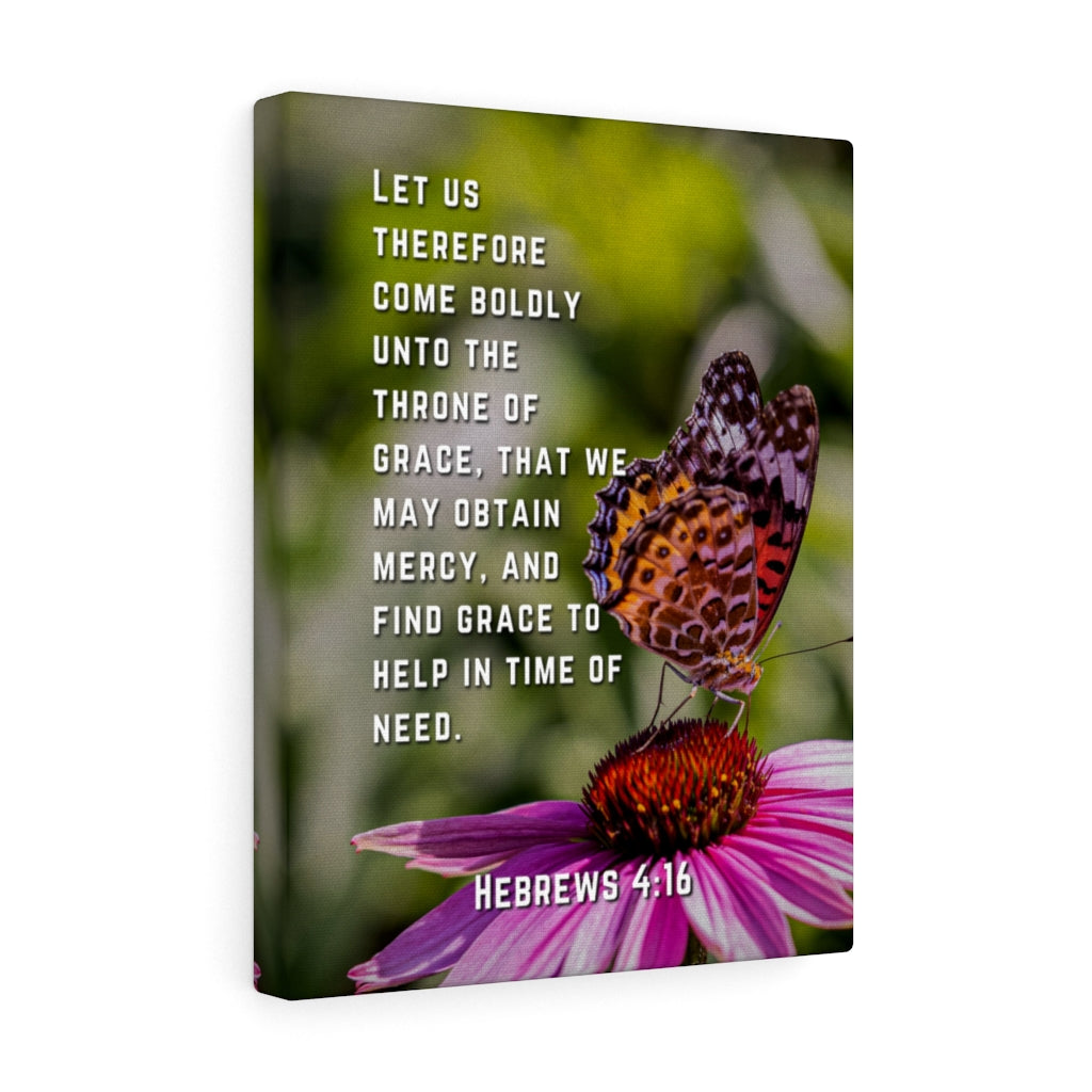 Scripture Walls May Obtain Mercy Hebrews 4:16 Bible Verse Canvas Christian Wall Art Ready to Hang Unframed-Express Your Love Gifts