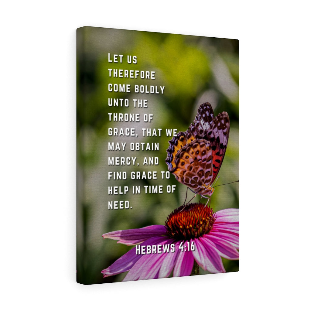 Scripture Walls May Obtain Mercy Hebrews 4:16 Bible Verse Canvas Christian Wall Art Ready to Hang Unframed-Express Your Love Gifts