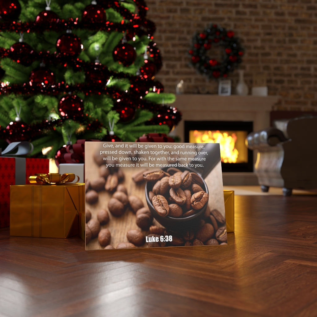 Scripture Walls Measure Luke 6:38 Bible Verse Canvas Christian Wall Art Ready to Hang Unframed-Express Your Love Gifts