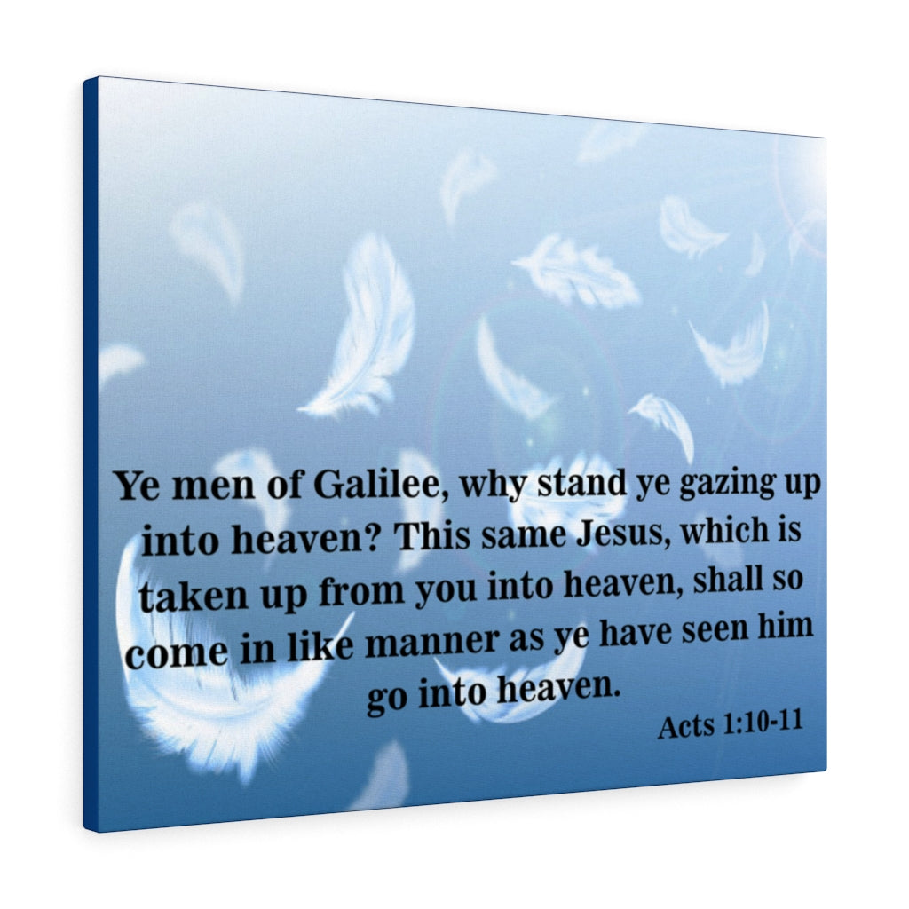 Scripture Walls Men of Galilee Acts 1:10-11 Bible Verse Canvas Christian Wall Art Ready to Hang Unframed-Express Your Love Gifts