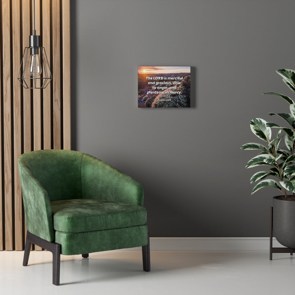 Scripture Walls Merciful And Gracious Psalm 103:8 Bible Verse Canvas Christian Wall Art Ready to Hang Unframed-Express Your Love Gifts