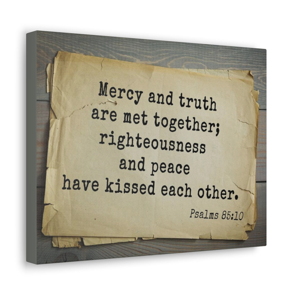 Scripture Walls Mercy And Truth Psalms 85:10 Bible Verse Canvas Christian Wall Art Bible Verse Print Ready To Hang Unframed-Express Your Love Gifts