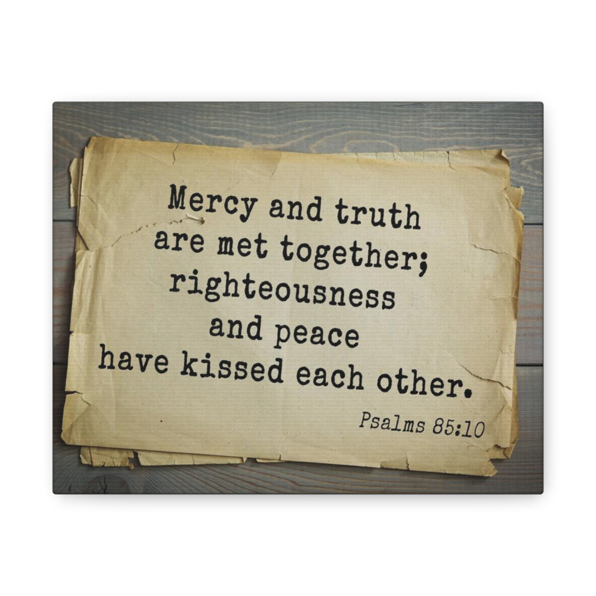 Scripture Walls Mercy And Truth Psalms 85:10 Bible Verse Canvas Christian Wall Art Bible Verse Print Ready To Hang Unframed-Express Your Love Gifts