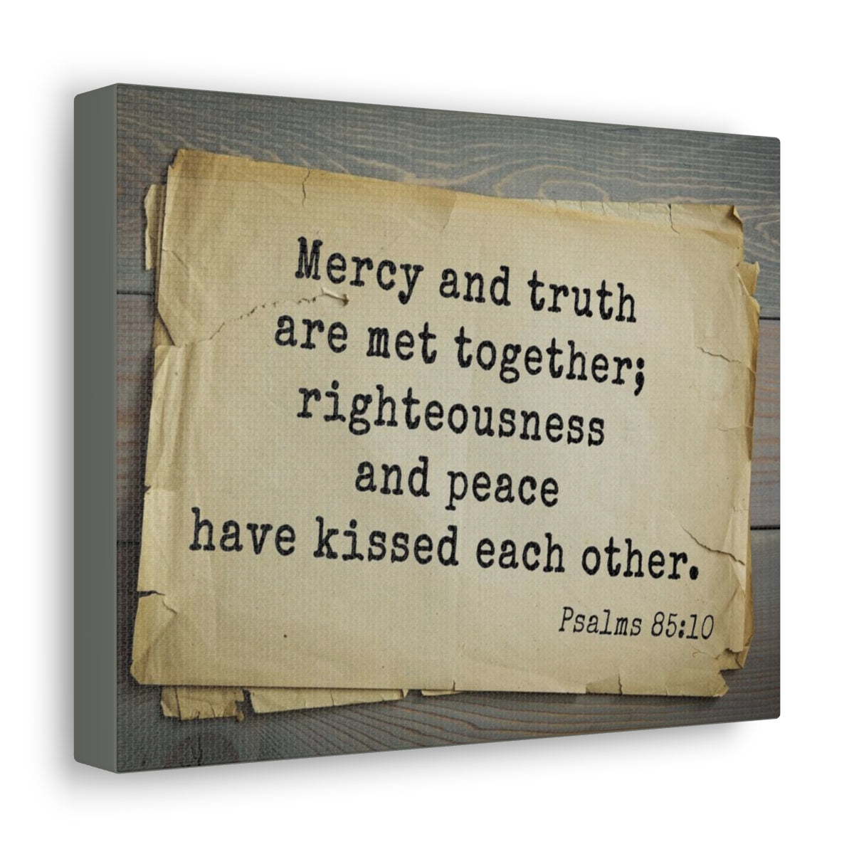 Scripture Walls Mercy And Truth Psalms 85:10 Bible Verse Canvas Christian Wall Art Bible Verse Print Ready To Hang Unframed-Express Your Love Gifts