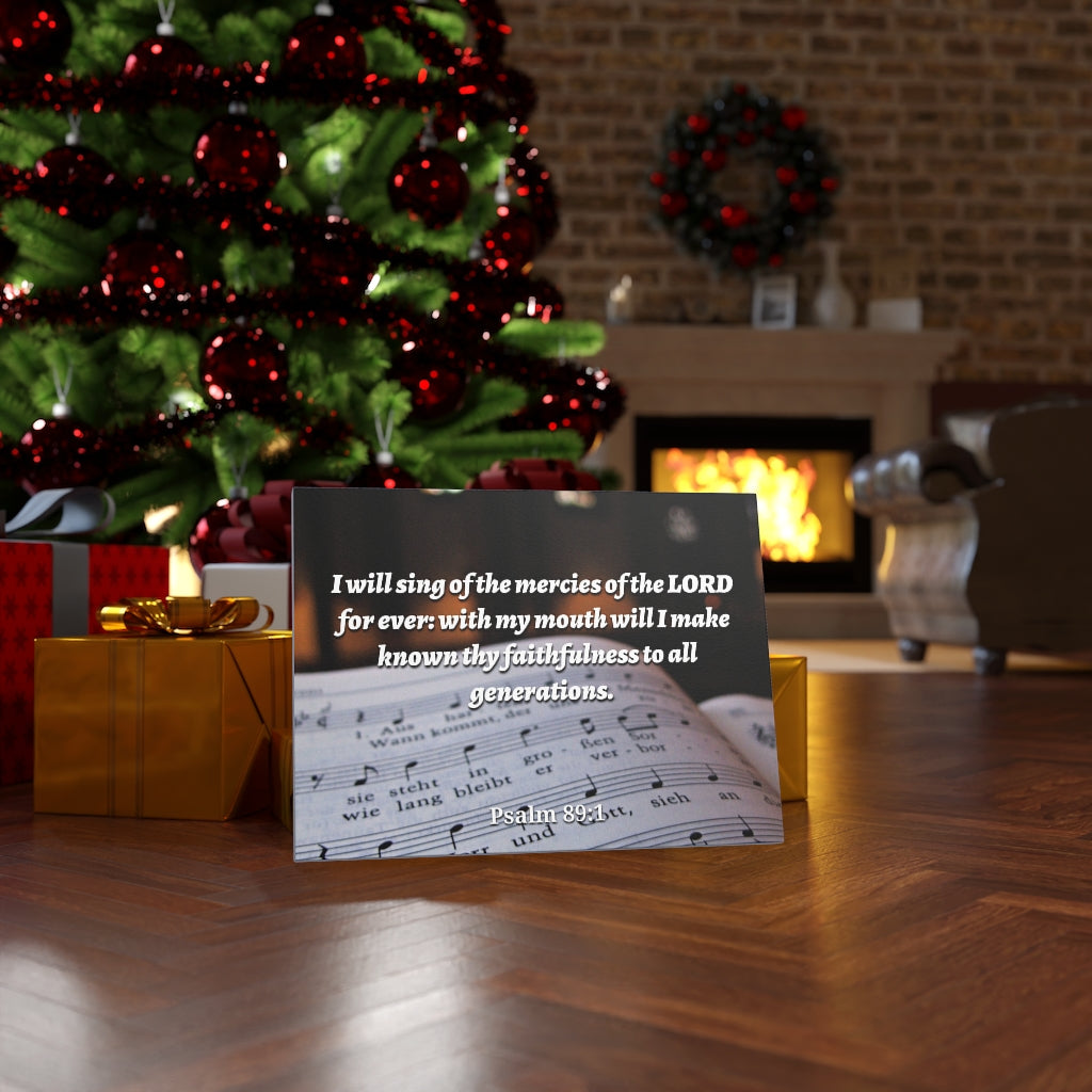 Scripture Walls Mercy Of The Lord Psalms 89:1 Bible Verse Canvas Christian Wall Art Ready to Hang Unframed-Express Your Love Gifts