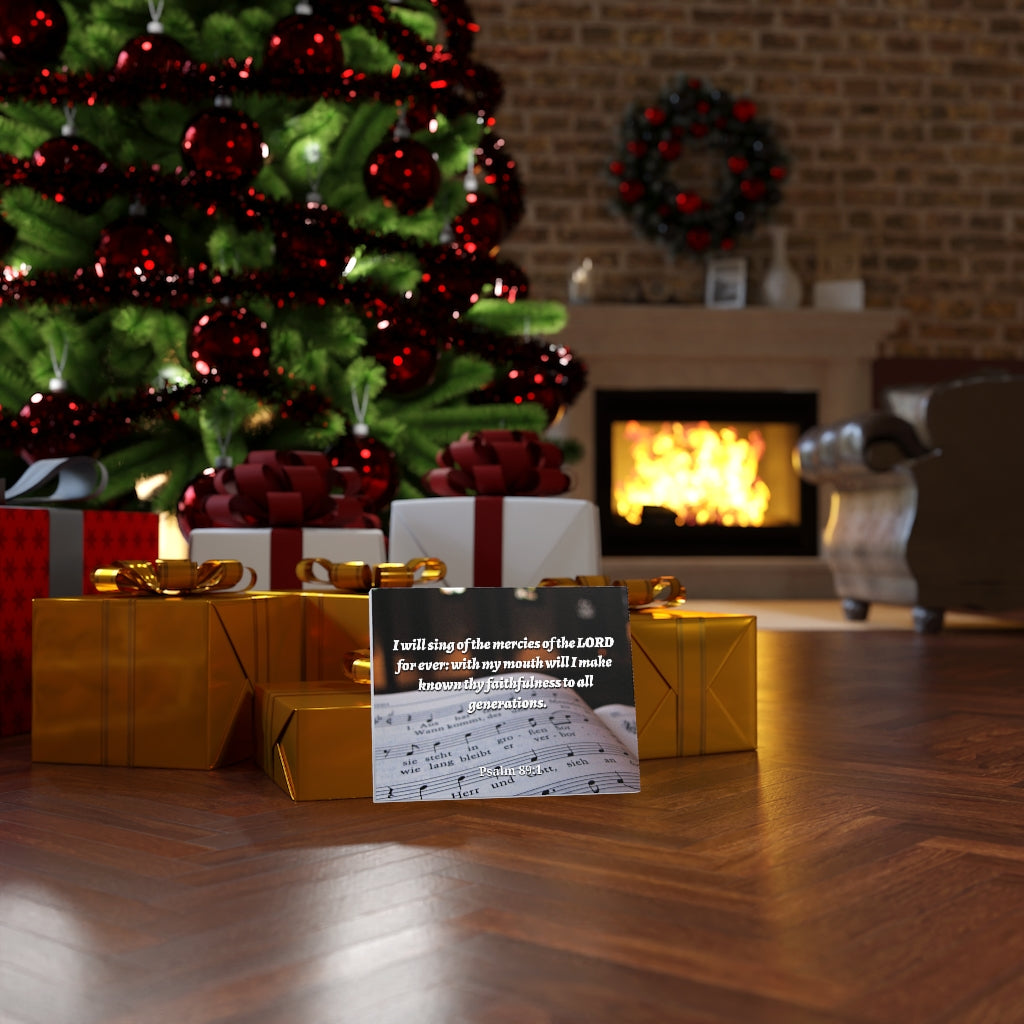 Scripture Walls Mercy Of The Lord Psalms 89:1 Bible Verse Canvas Christian Wall Art Ready to Hang Unframed-Express Your Love Gifts