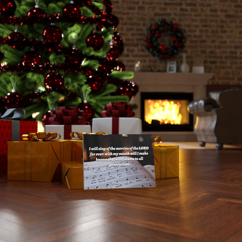 Scripture Walls Mercy Of The Lord Psalms 89:1 Bible Verse Canvas Christian Wall Art Ready to Hang Unframed-Express Your Love Gifts