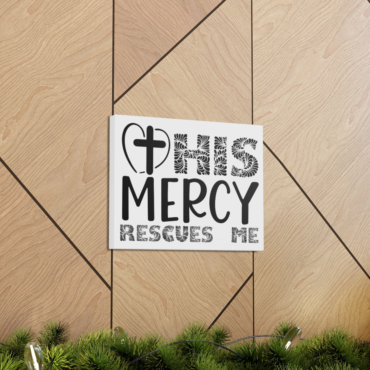 Scripture Walls Mercy Rescues Me 2 Timothy 4:18 Christian Wall Art Print Ready to Hang Unframed-Express Your Love Gifts