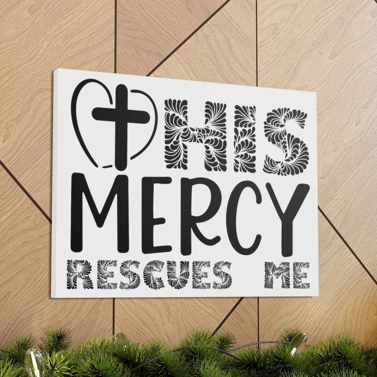 Scripture Walls Mercy Rescues Me 2 Timothy 4:18 Christian Wall Art Print Ready to Hang Unframed-Express Your Love Gifts