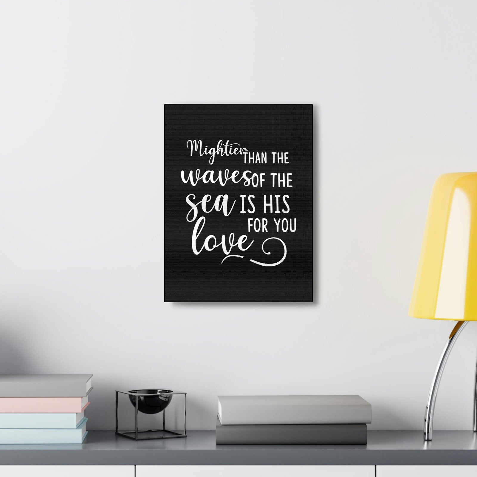 Scripture Walls Mightier Than The Waves Of The Sea Psalm 93:4 Christian Wall Art Bible Verse Print Ready to Hang Unframed-Express Your Love Gifts