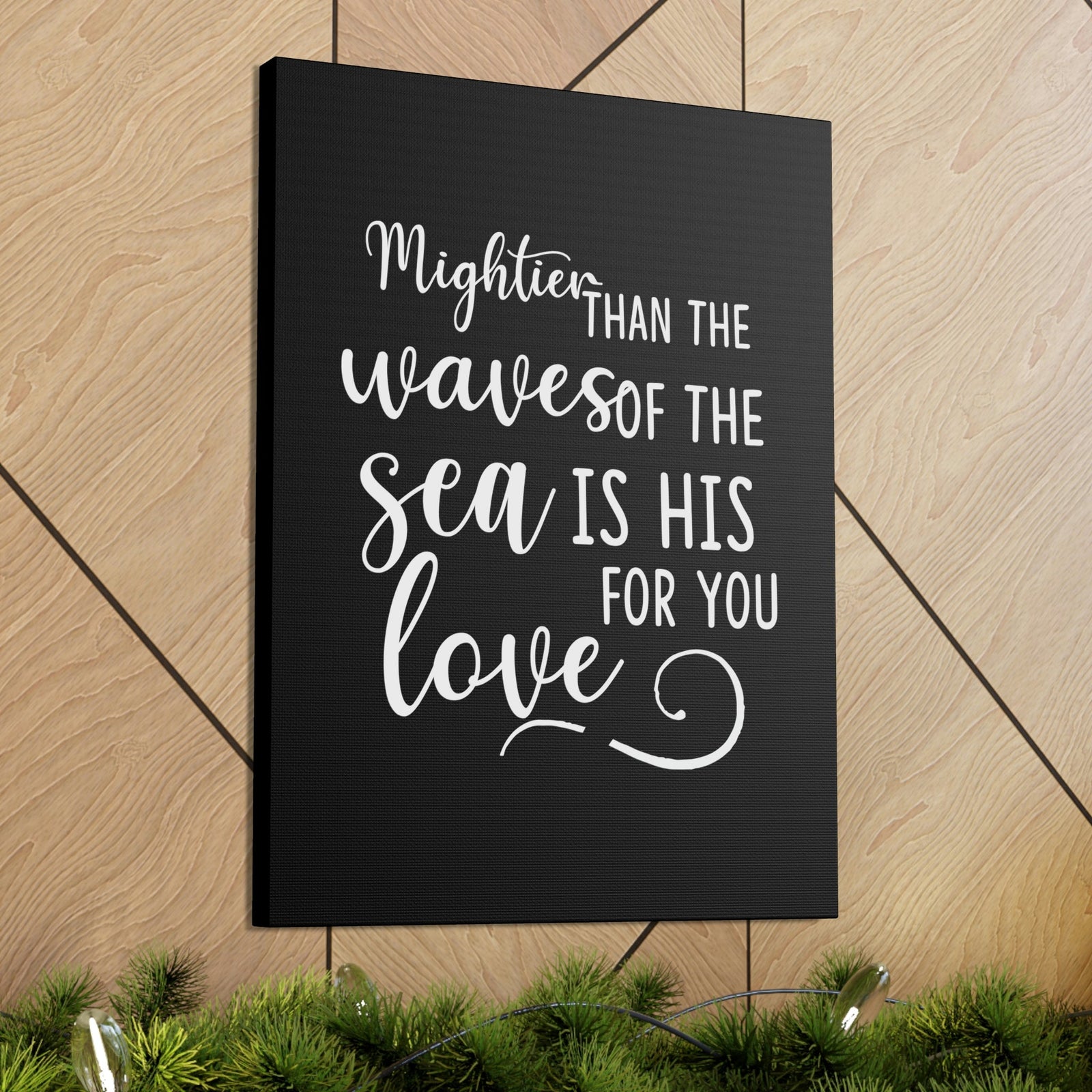 Scripture Walls Mightier Than The Waves Of The Sea Psalm 93:4 Christian Wall Art Bible Verse Print Ready to Hang Unframed-Express Your Love Gifts
