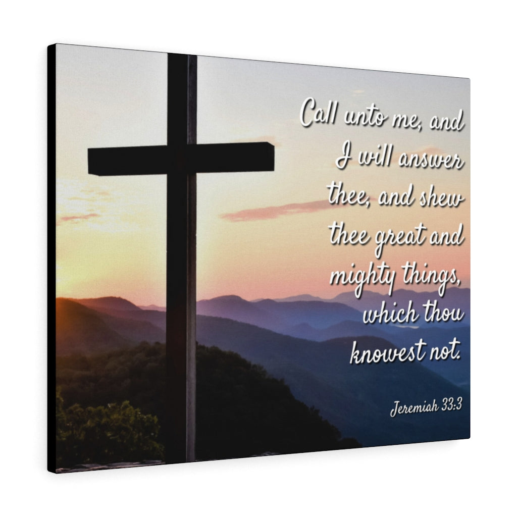 Scripture Walls Mighty Things Jeremiah 33:3 Bible Verse Canvas Christian Wall Art Ready to Hang Unframed-Express Your Love Gifts