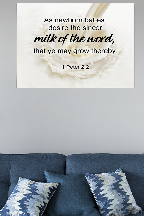 Scripture Walls Milk of the Word Psalm 56:3 Bible Verse Canvas Christian Wall Art Ready to Hang Unframed-Express Your Love Gifts