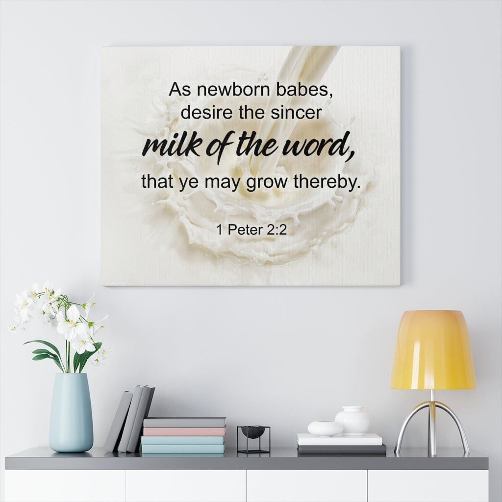 Scripture Walls Milk of the Word Psalm 56:3 Bible Verse Canvas Christian Wall Art Ready to Hang Unframed-Express Your Love Gifts