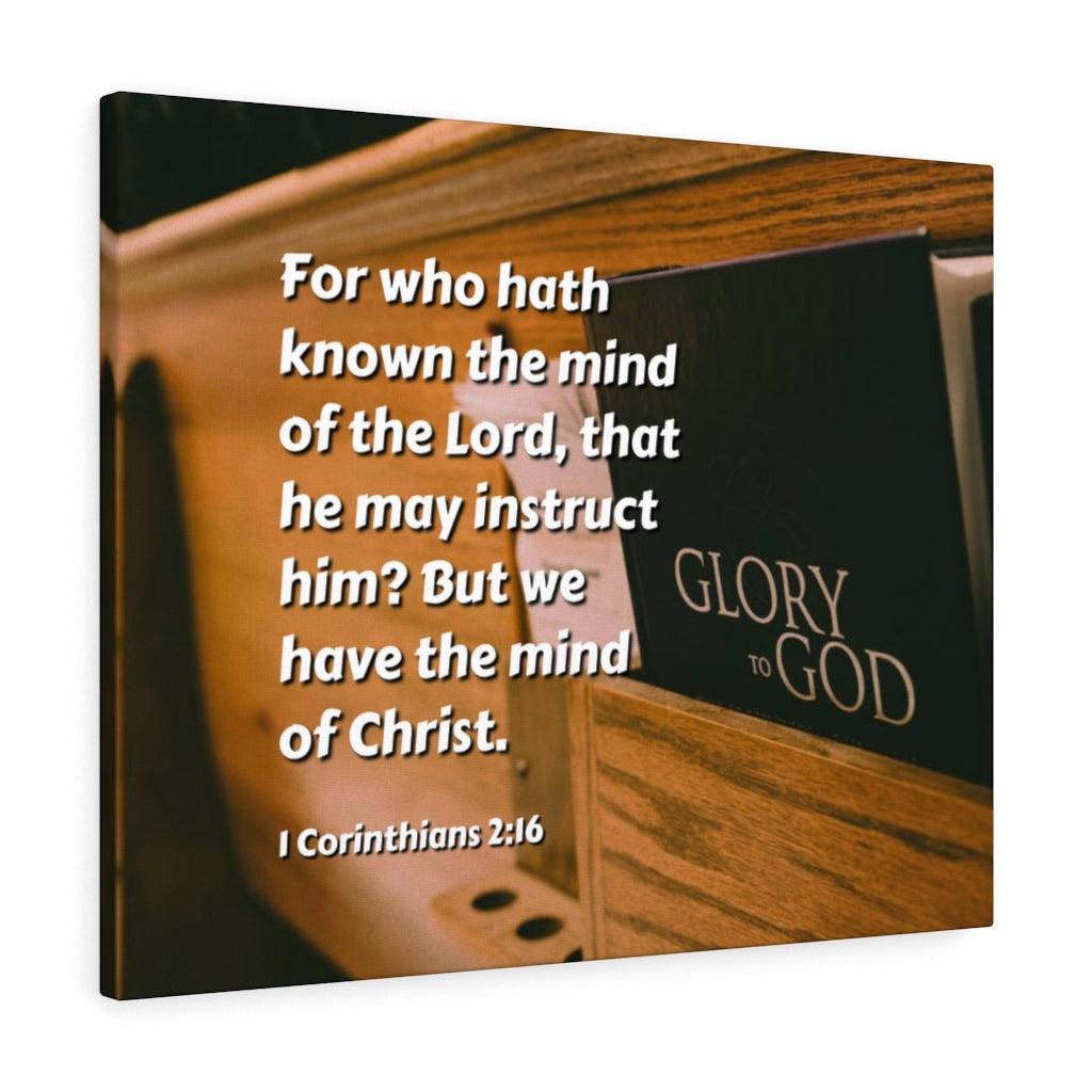 Scripture Walls Mind Of Christ 1 Corinthians 2:16 Bible Verse Canvas Christian Wall Art Ready to Hang Unframed-Express Your Love Gifts