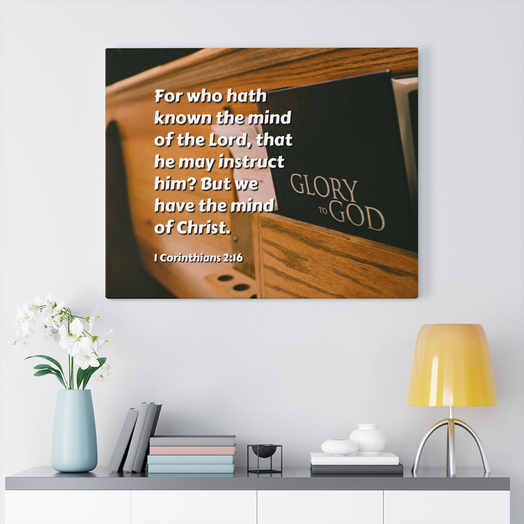 Scripture Walls Mind Of Christ 1 Corinthians 2:16 Bible Verse Canvas Christian Wall Art Ready to Hang Unframed-Express Your Love Gifts