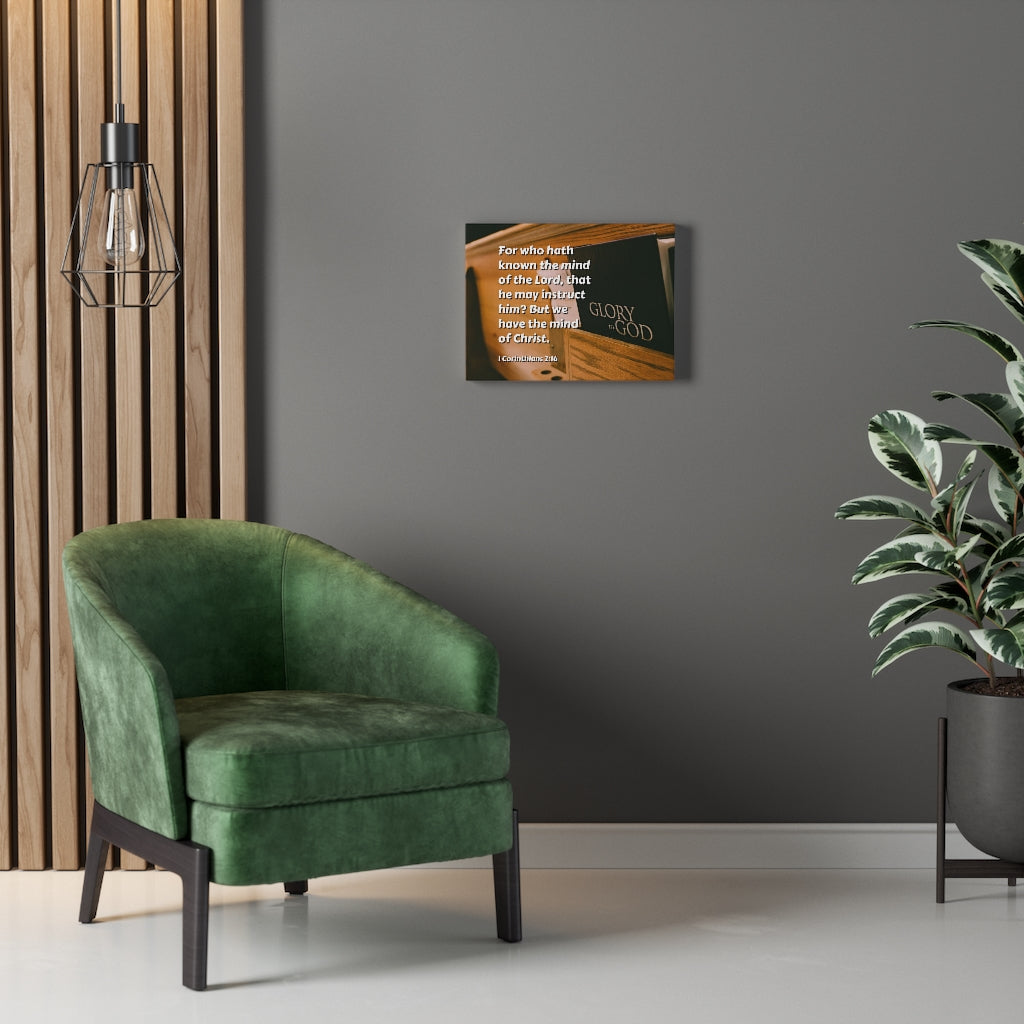 Scripture Walls Mind Of Christ 1 Corinthians 2:16 Bible Verse Canvas Christian Wall Art Ready to Hang Unframed-Express Your Love Gifts