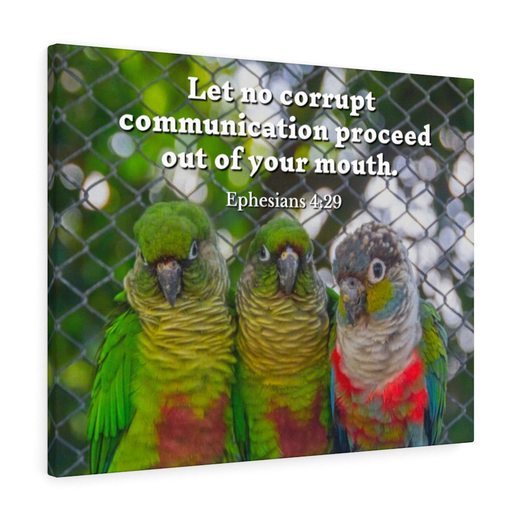 Scripture Walls Minister Grace Ephesians 4:29 Bible Verse Canvas Christian Wall Art Ready to Hang Unframed-Express Your Love Gifts