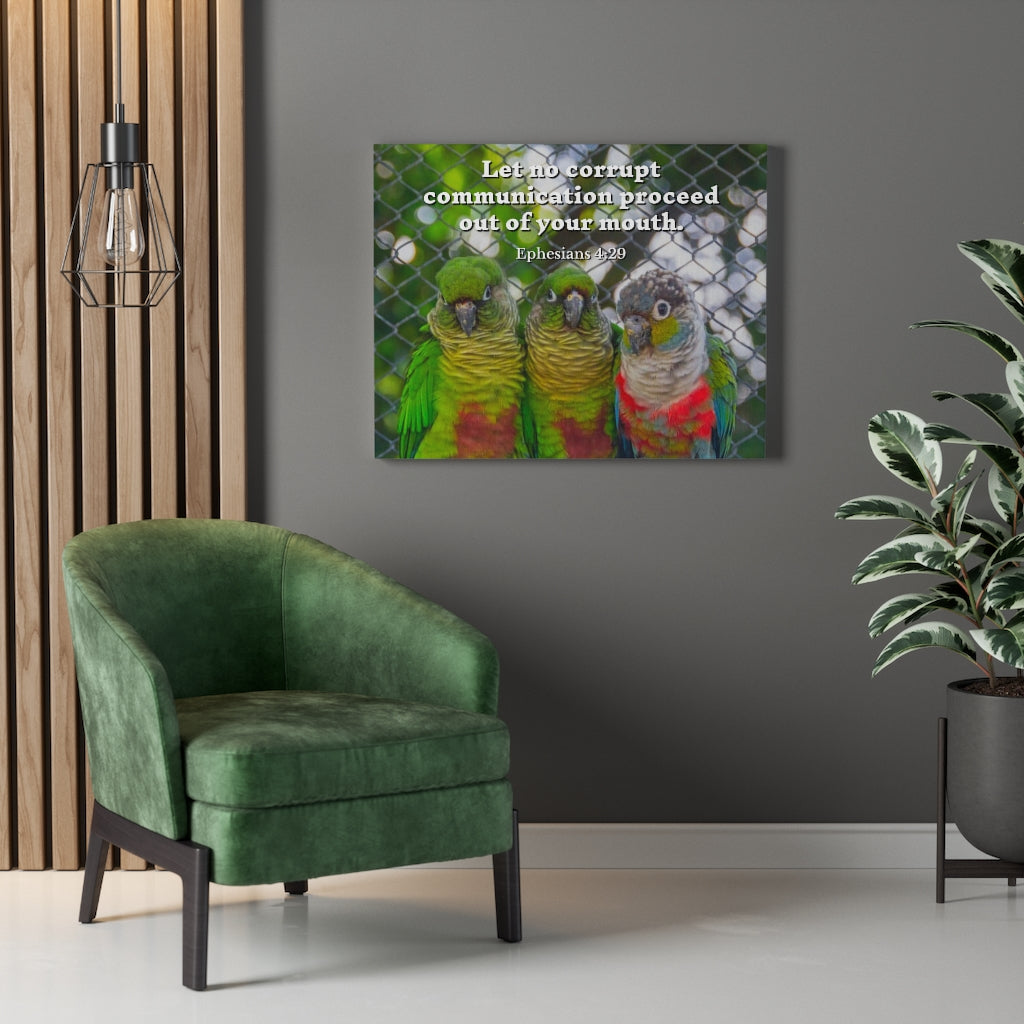 Scripture Walls Minister Grace Ephesians 4:29 Bible Verse Canvas Christian Wall Art Ready to Hang Unframed-Express Your Love Gifts