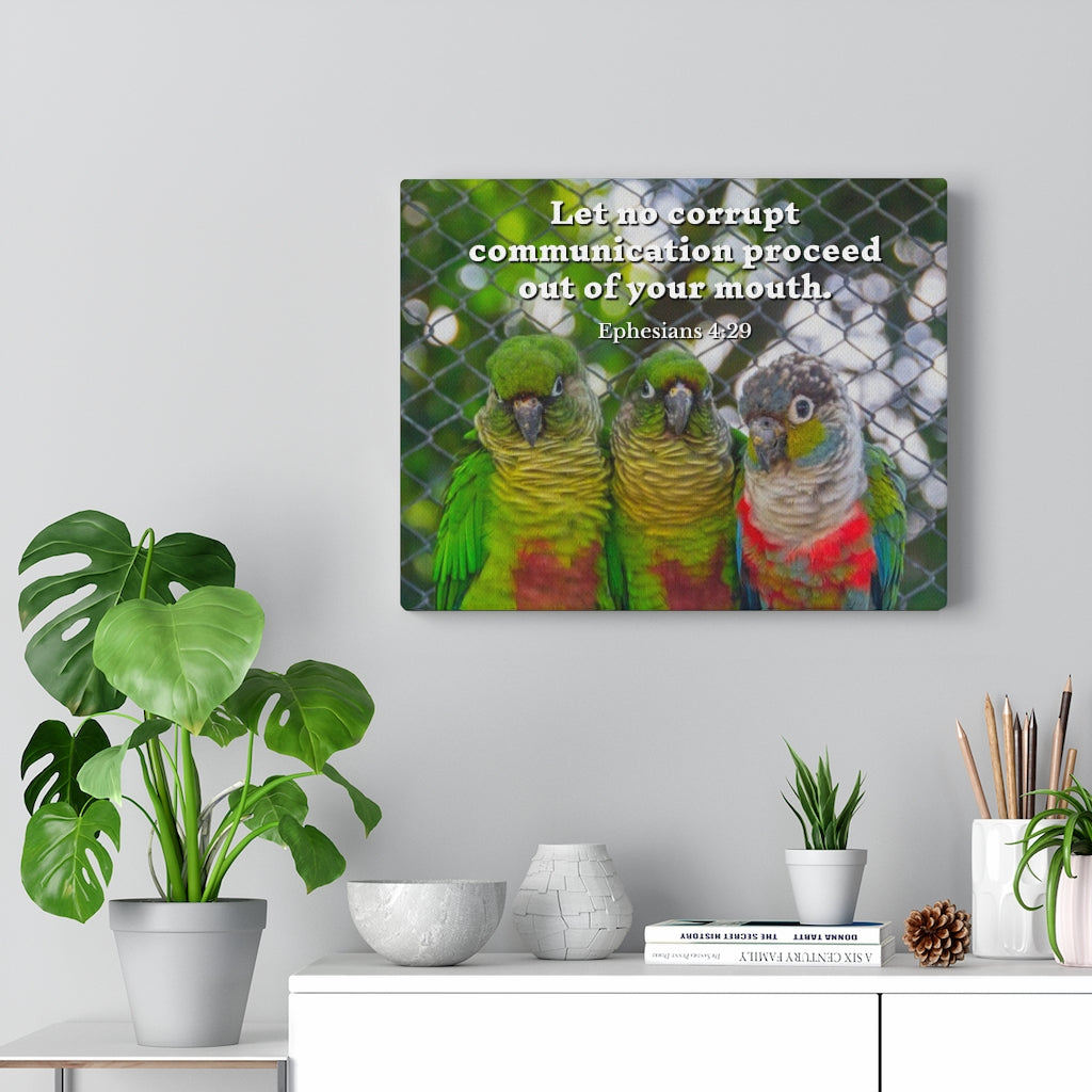 Scripture Walls Minister Grace Ephesians 4:29 Bible Verse Canvas Christian Wall Art Ready to Hang Unframed-Express Your Love Gifts