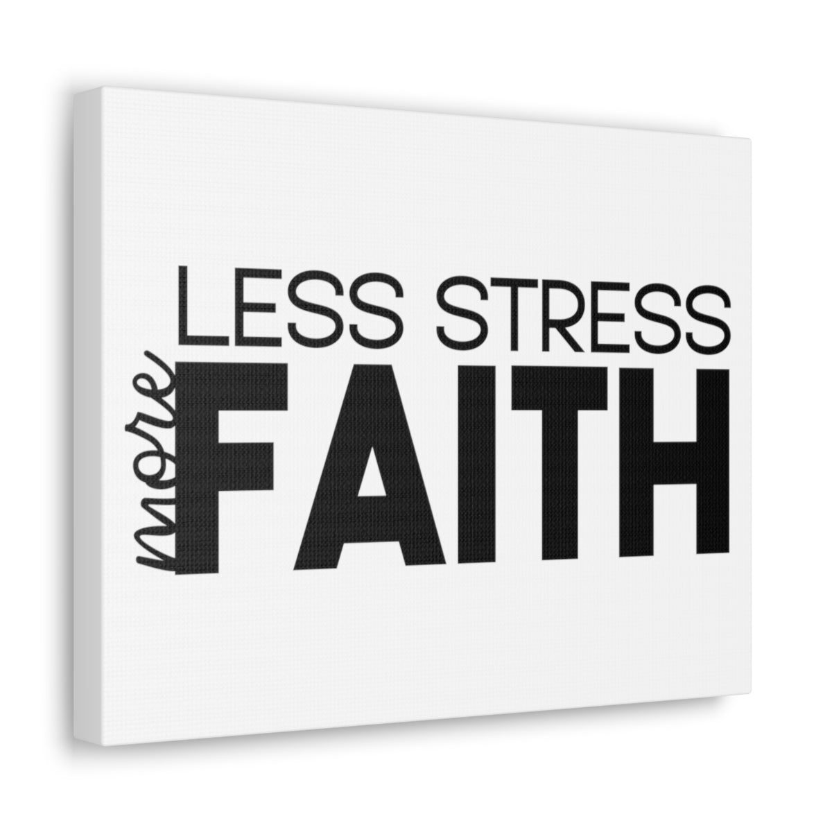 Scripture Walls More Faith Less Stress PSALM 119:143 Christian Wall Art Print Ready to Hang Unframed-Express Your Love Gifts