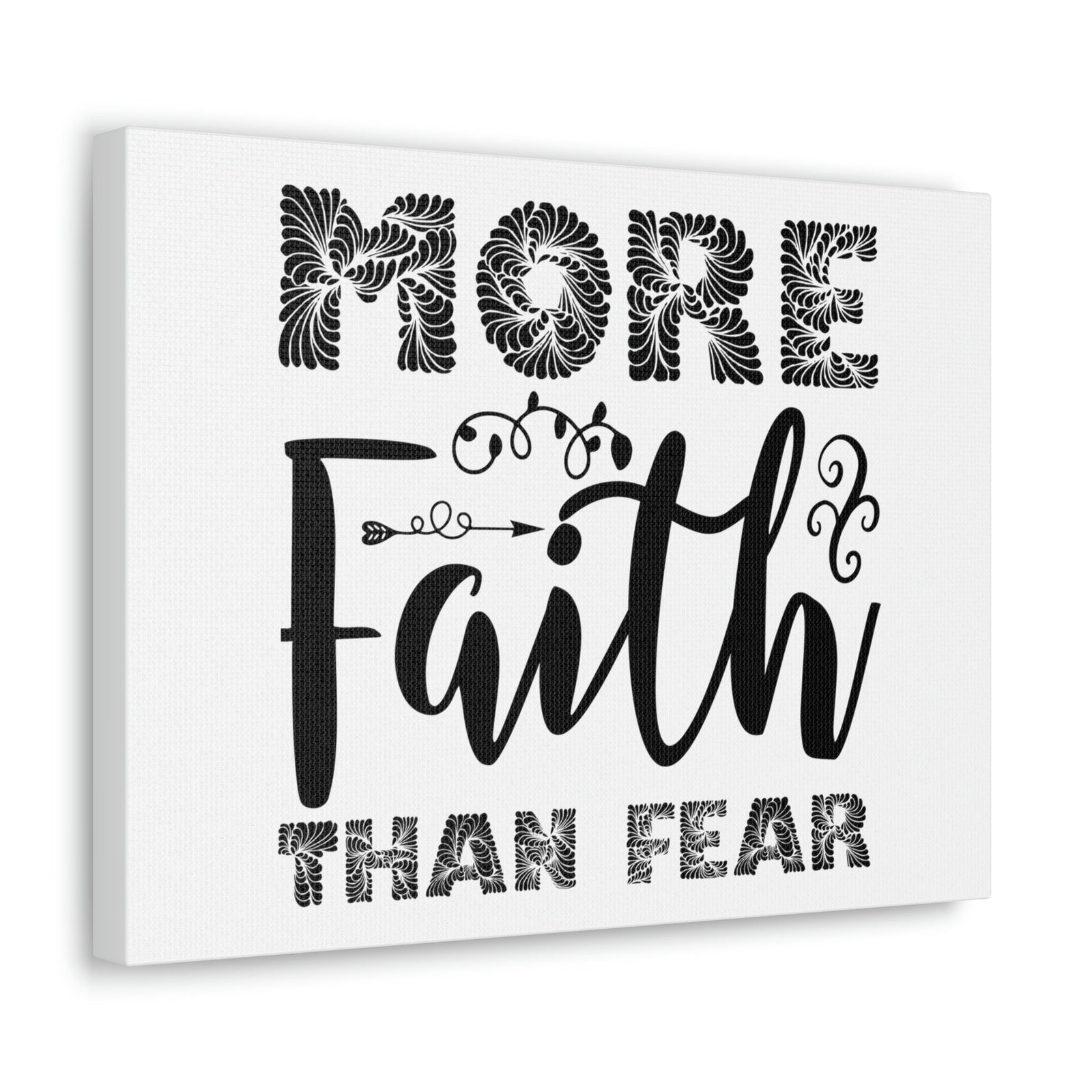 Scripture Walls More Faith Than Fear Hebrews 13:6 Christian Wall Art Print Ready to Hang Unframed-Express Your Love Gifts