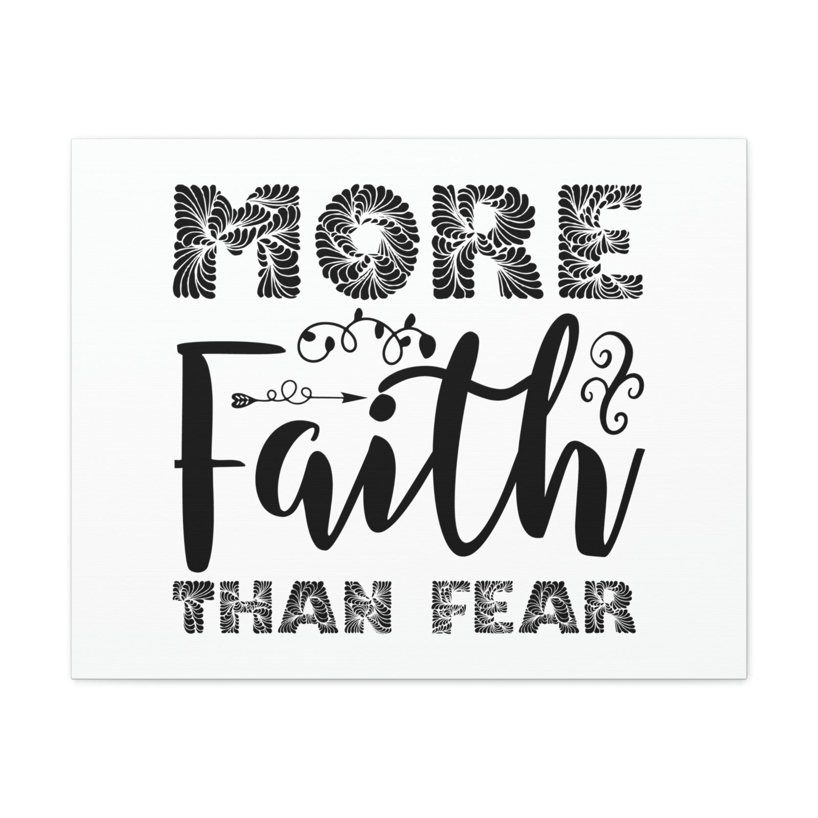 Scripture Walls More Faith Than Fear Hebrews 13:6 Christian Wall Art Print Ready to Hang Unframed-Express Your Love Gifts