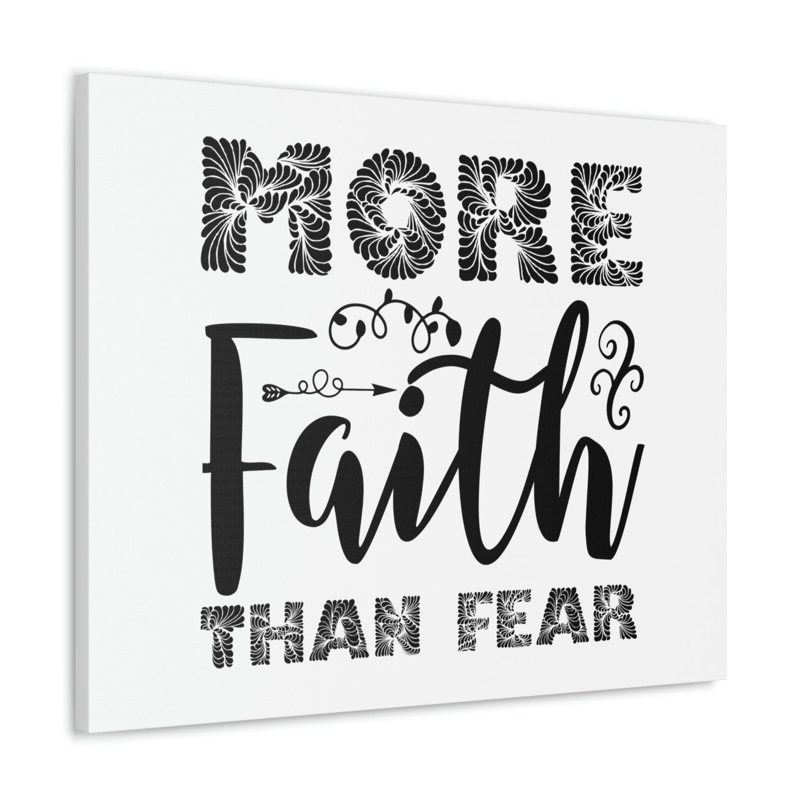 Scripture Walls More Faith Than Fear Hebrews 13:6 Christian Wall Art Print Ready to Hang Unframed-Express Your Love Gifts