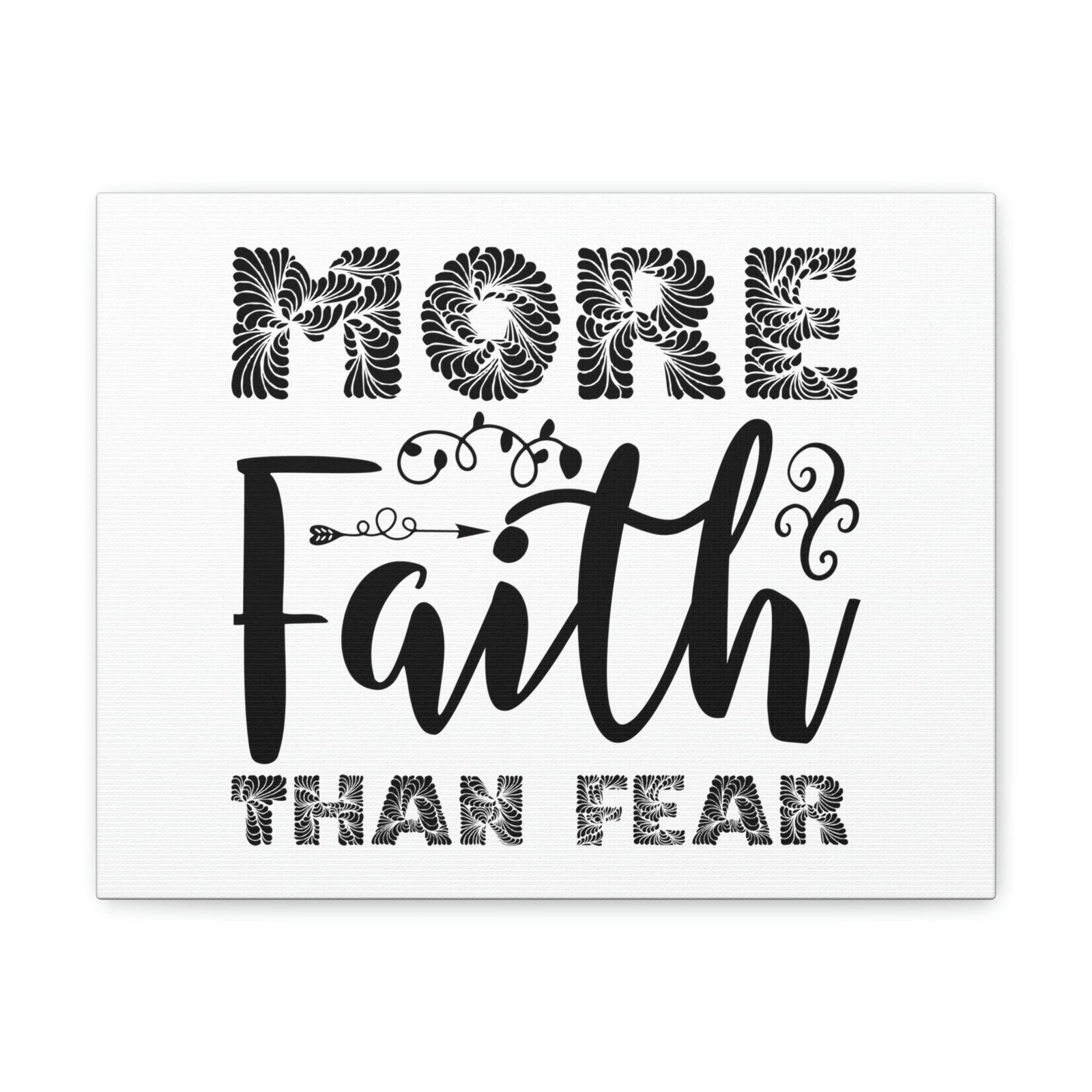 Scripture Walls More Faith Than Fear Hebrews 13:6 Christian Wall Art Print Ready to Hang Unframed-Express Your Love Gifts