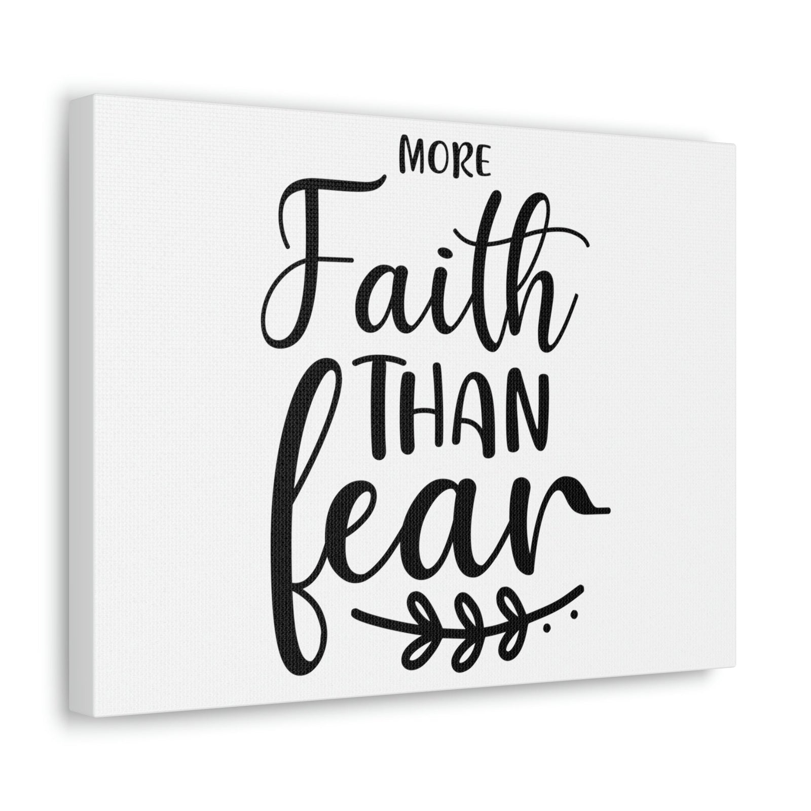 Scripture Walls More Faith Than Fear Psalm 34:4 Leaves Christian Wall Art Print Ready to Hang Unframed-Express Your Love Gifts