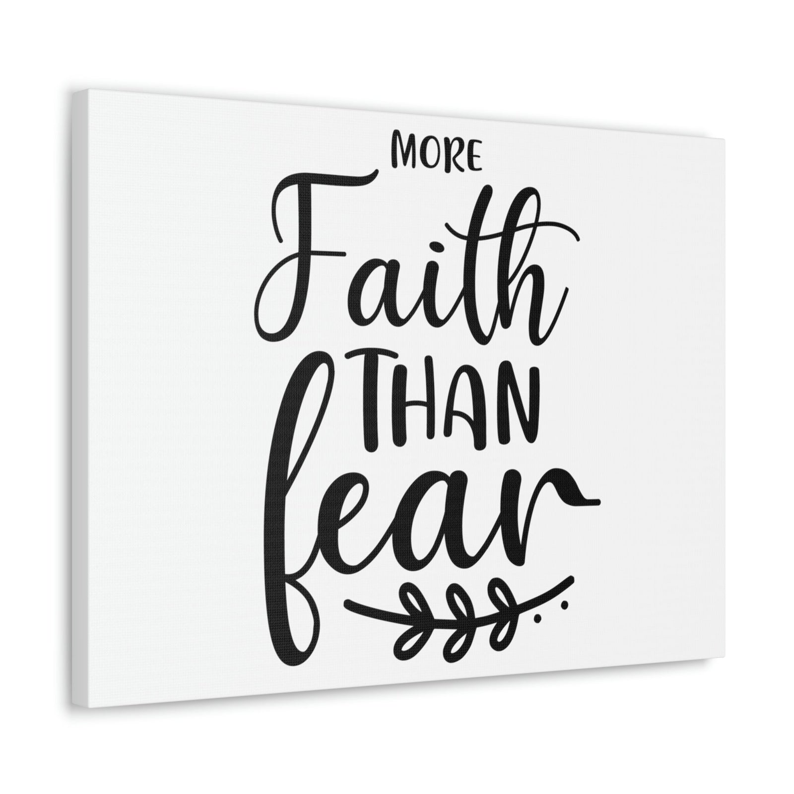 Scripture Walls More Faith Than Fear Psalm 34:4 Leaves Christian Wall Art Print Ready to Hang Unframed-Express Your Love Gifts