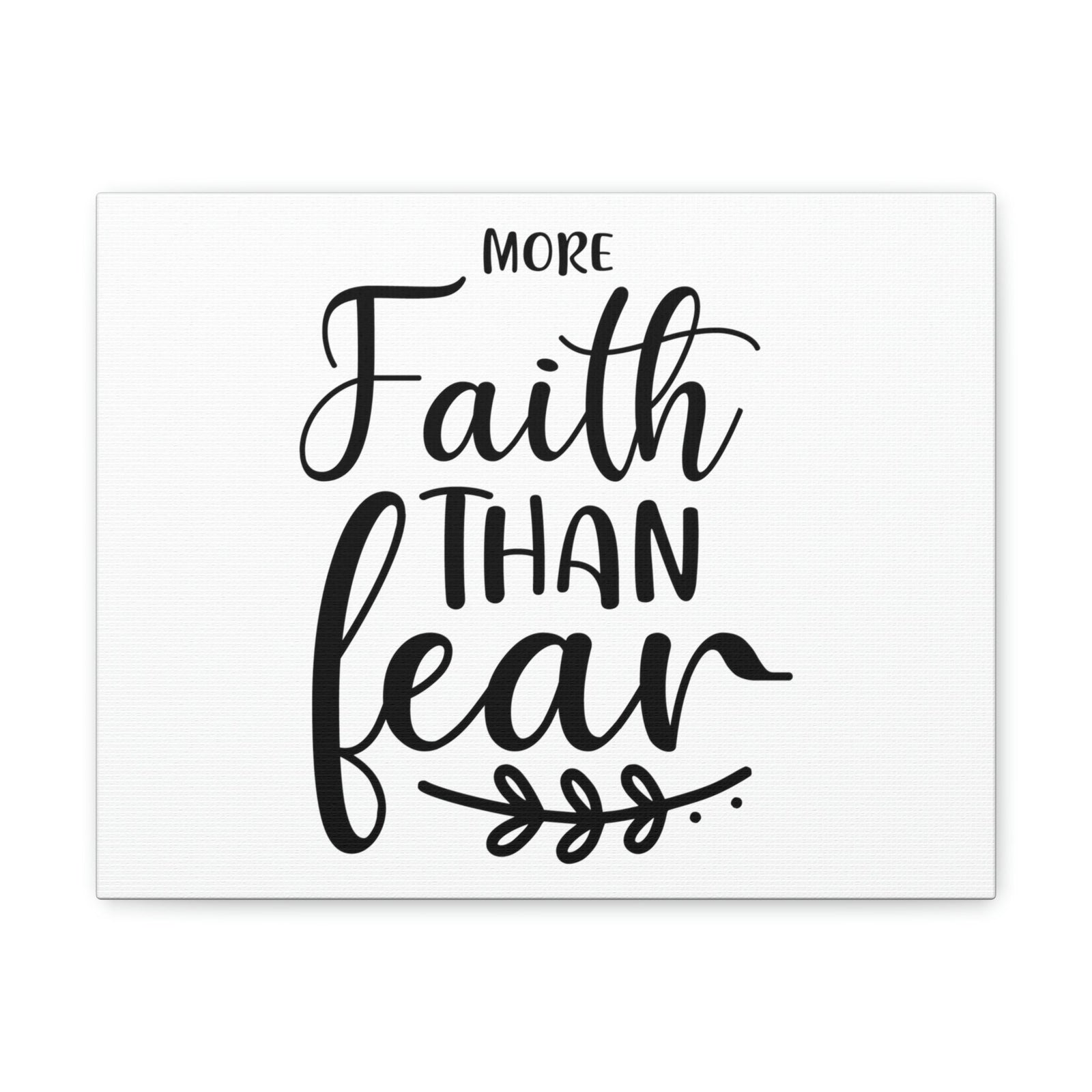 Scripture Walls More Faith Than Fear Psalm 34:4 Leaves Christian Wall Art Print Ready to Hang Unframed-Express Your Love Gifts